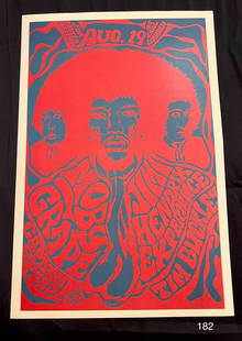 1967 Jimi Hendrix Experience, Moby Grape, Earl Warren Fairgrounds Original Concert Poster by Richard: Item: 1967 Jimi Hendrix Experience, Moby Grape, Earl Warren Fairgrounds Original Concert Poster by Richard Tolmach Please look at the pictures carefully to determine what you believe the condition of