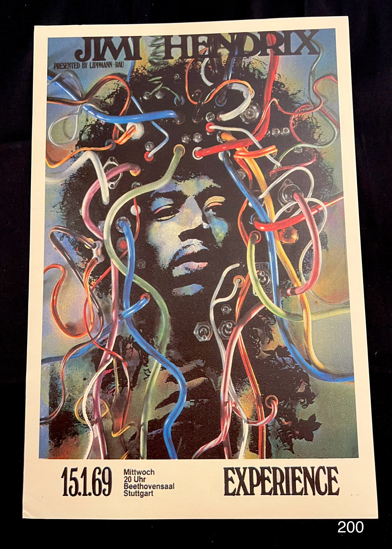 1969 Jimi Hendrix Experience Concert Poster - Gunther Kieser Poster-Lippmann Rau-Germany (1 of 1)