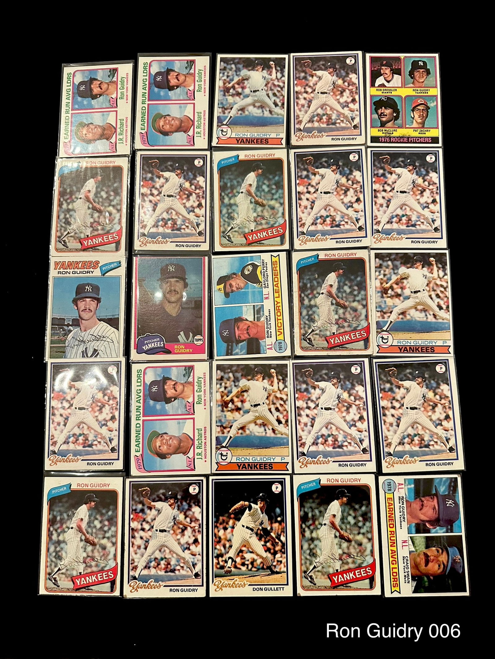 Ron Guidry Vintage Baseball Card Lot New York Yankees Pitcher 4 x All-Star / Cy Young Winner (1 of 6)