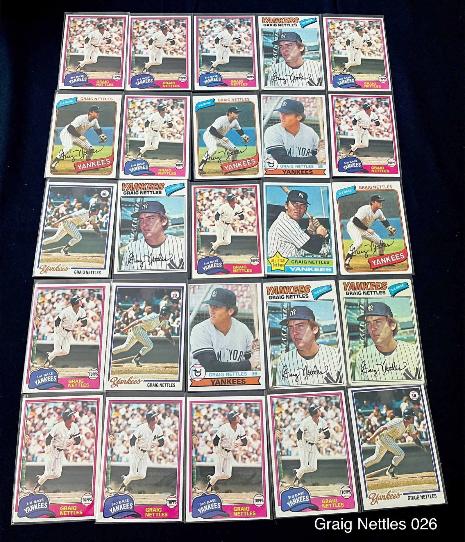 Graig Nettles Vintage Baseball Card Lot. 6 x All-Star / 2 x World Series Champion / MVP: Item: Graig Nettles Vintage Baseball Card Lot. 6 x All-Star / 2 x World Series Champion / MVP Please look at the pictures carefully to determine what you believe the condition of this collectible is. 
