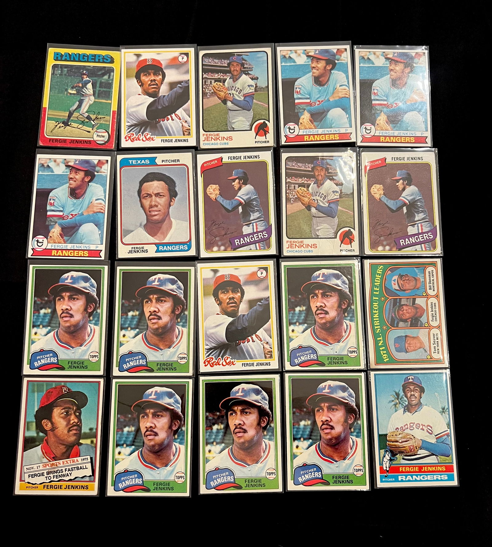 Ferguson "Fergie" Jenkins Vintage Baseball Card Lot. HOF / 3 x All-Star / Cy Young / Chicago Cubs (1 of 8)