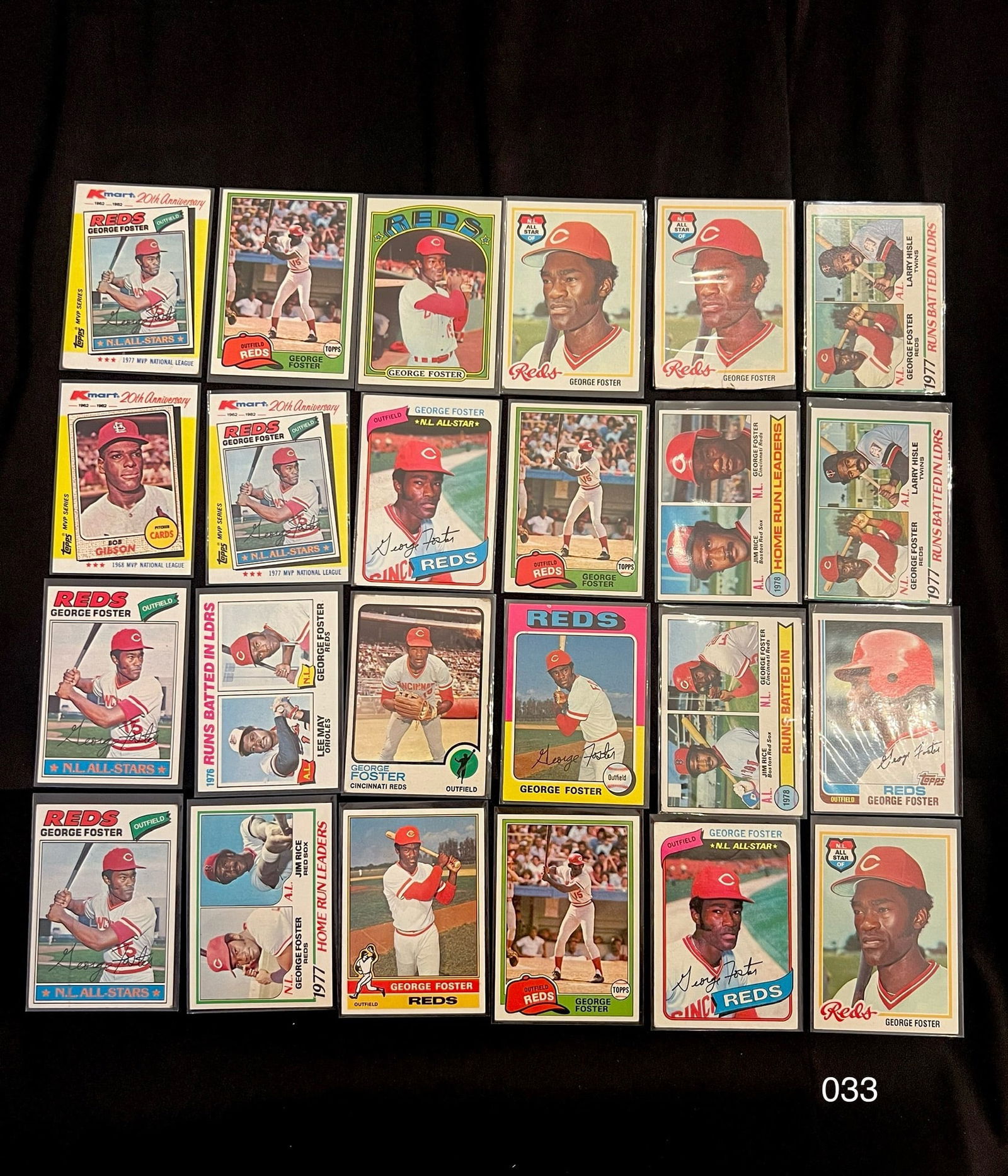 George Foster Vintage Baseball Card Lot. 5 x All-Star / 2 x World Series Champions / MVP / Reds HOF (1 of 6)
