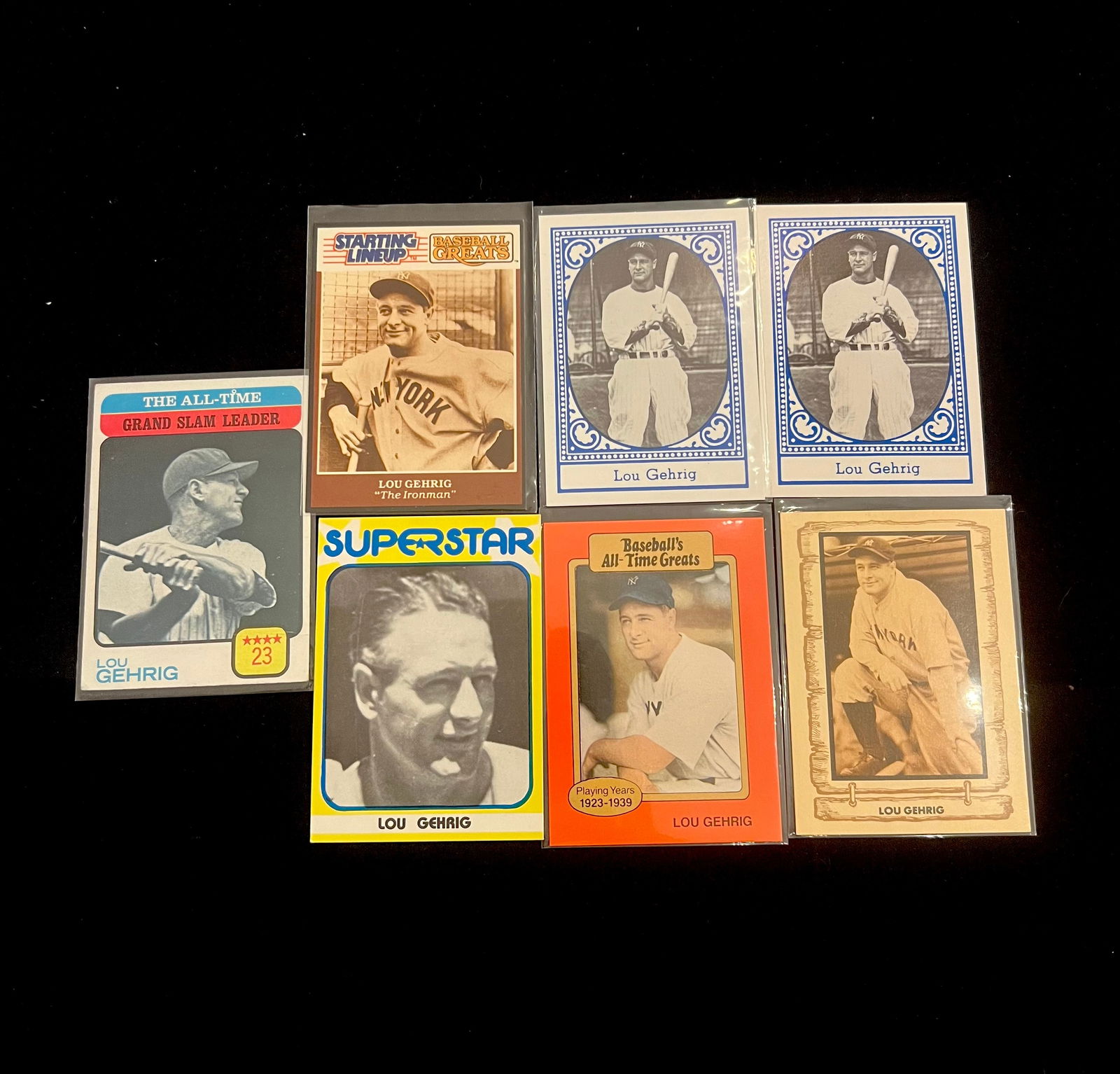 Lou Gehrig Vintage Baseball Card Lot. HOF / 7 x All-Star / 6 x World Series Champion / 2 x MVP / (1 of 3)
