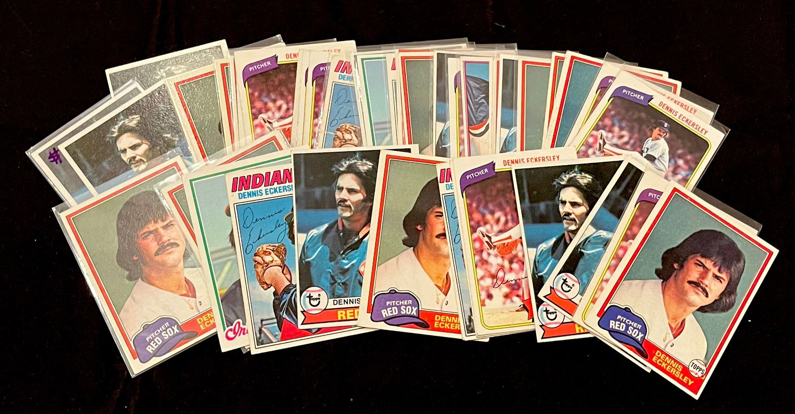 Dennis Eckersley Vintage Baseball Card Lot. HOF / 6 x All-Star / MVP / Cy Young Award Winner (1 of 2)
