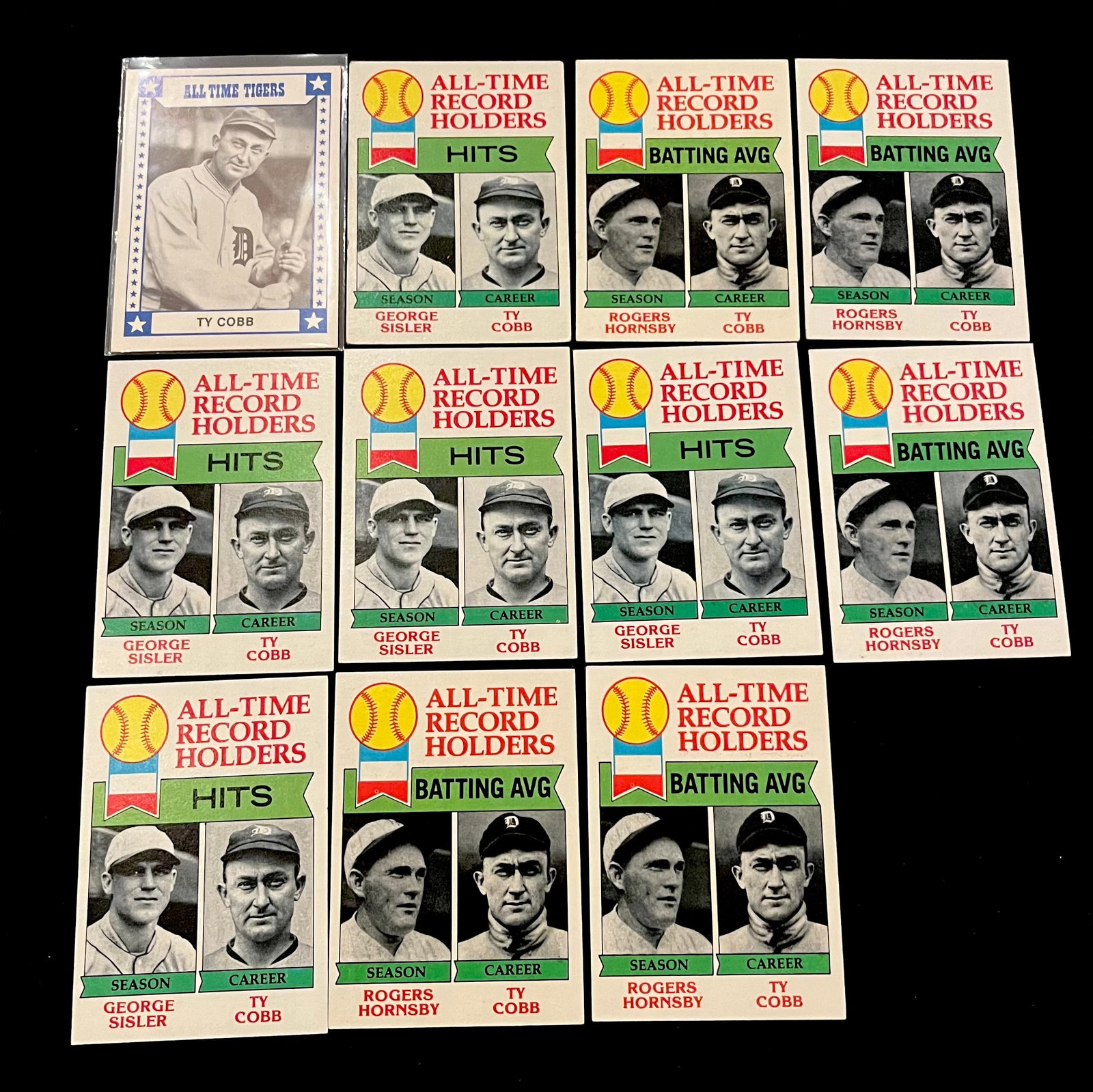 Ty Cobb Vintage Baseball Card Lot. HOF / MVP / Triple Crown Winner / Detroit Tigers (1 of 3)