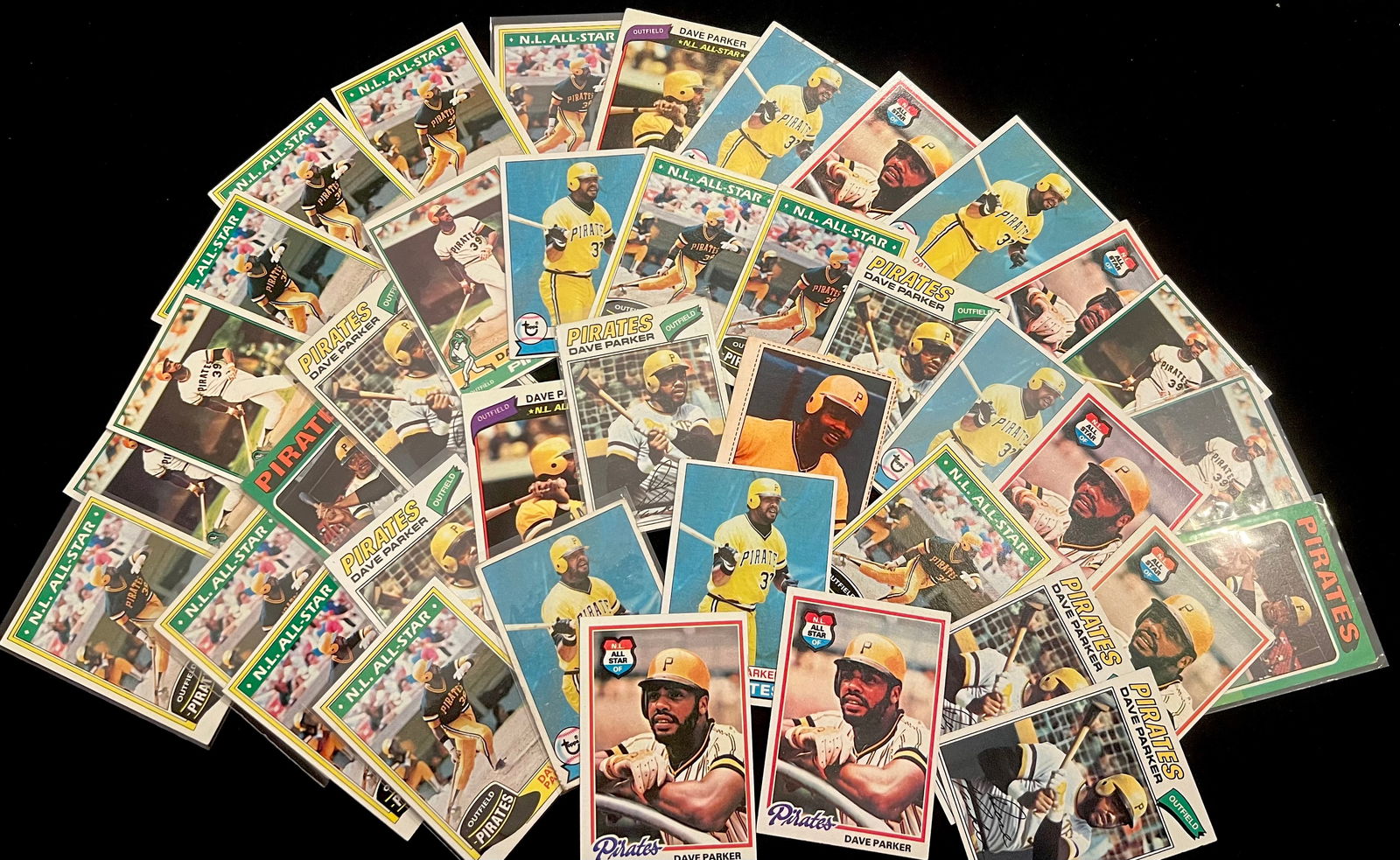 Dave Parker Vintage Baseball Card Lot. 7 x All-Star / 2 x World Series Champion / MVP / Reds and (1 of 2)