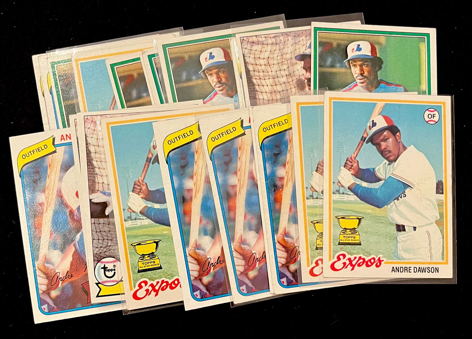 Andre Dawson Vintage Baseball Card Lot. HOF / 8 x All-Star / MVP / Rookie of the Year / Cubs HOF (1 of 2)