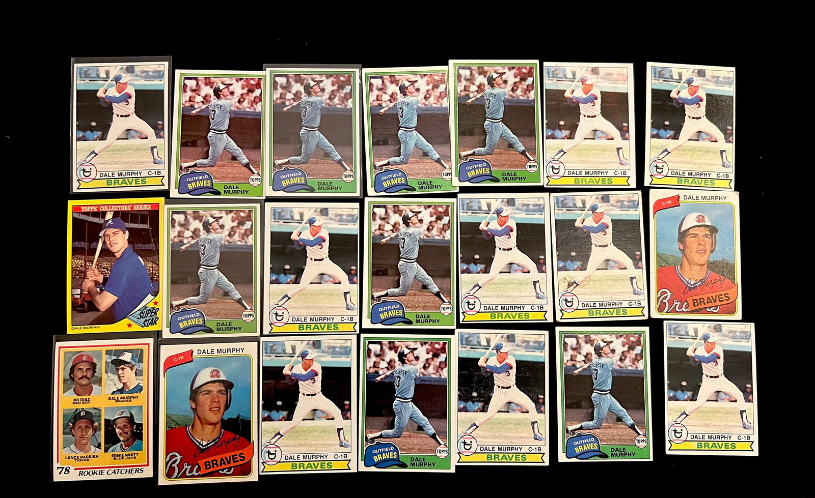 Dale Murphy Vintage Baseball Card Lot. Braves HOF / 7 x All-Star / 2 x MVP / 5 x Gold Glove Award (1 of 5)