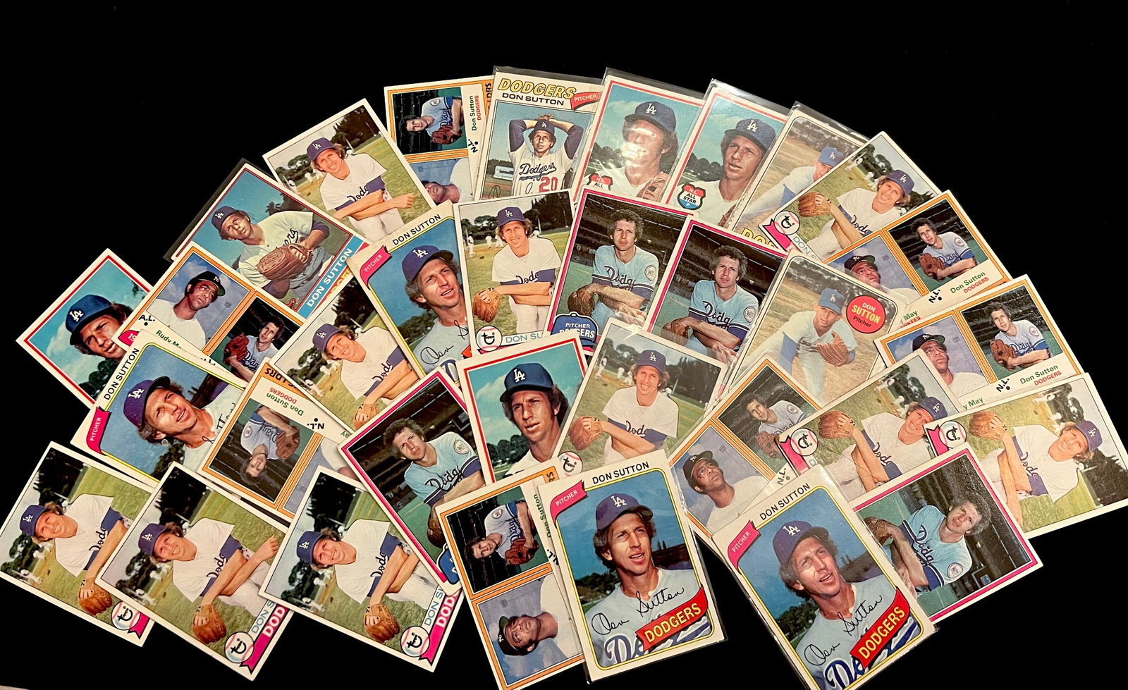 Don Sutton Vintage Baseball Card Lot. HOF / 4 x All-Star / ERA Leader / Los Angeles Dodgers: Item: Don Sutton Vintage Baseball Card Lot. HOF / 4 x All-Star / ERA Leader / Los Angeles Dodgers Please look at the pictures carefully to determine what you believe the condition of this collectible 