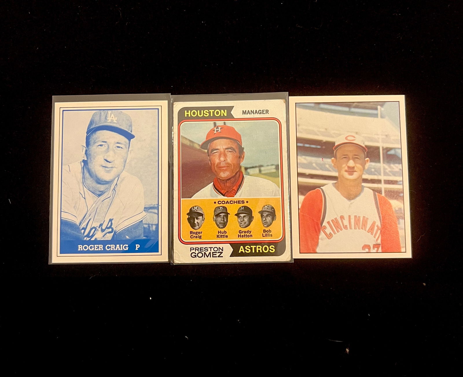 Roger Craig Vintage Baseball Card Lot. 4 x World Series Champion / Brooklyn Los Angeles Dodgers (1 of 3)