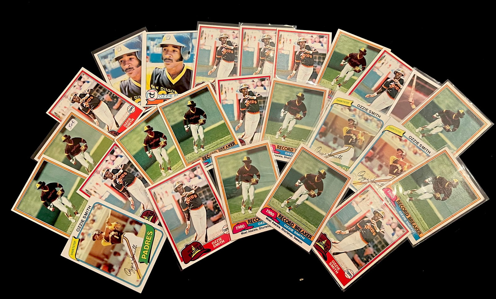 Ozzie Smith Vintage Baseball Card Lot. HOF / 15 x All-Star / World Series Champion / MVP / Cardinals (1 of 2)