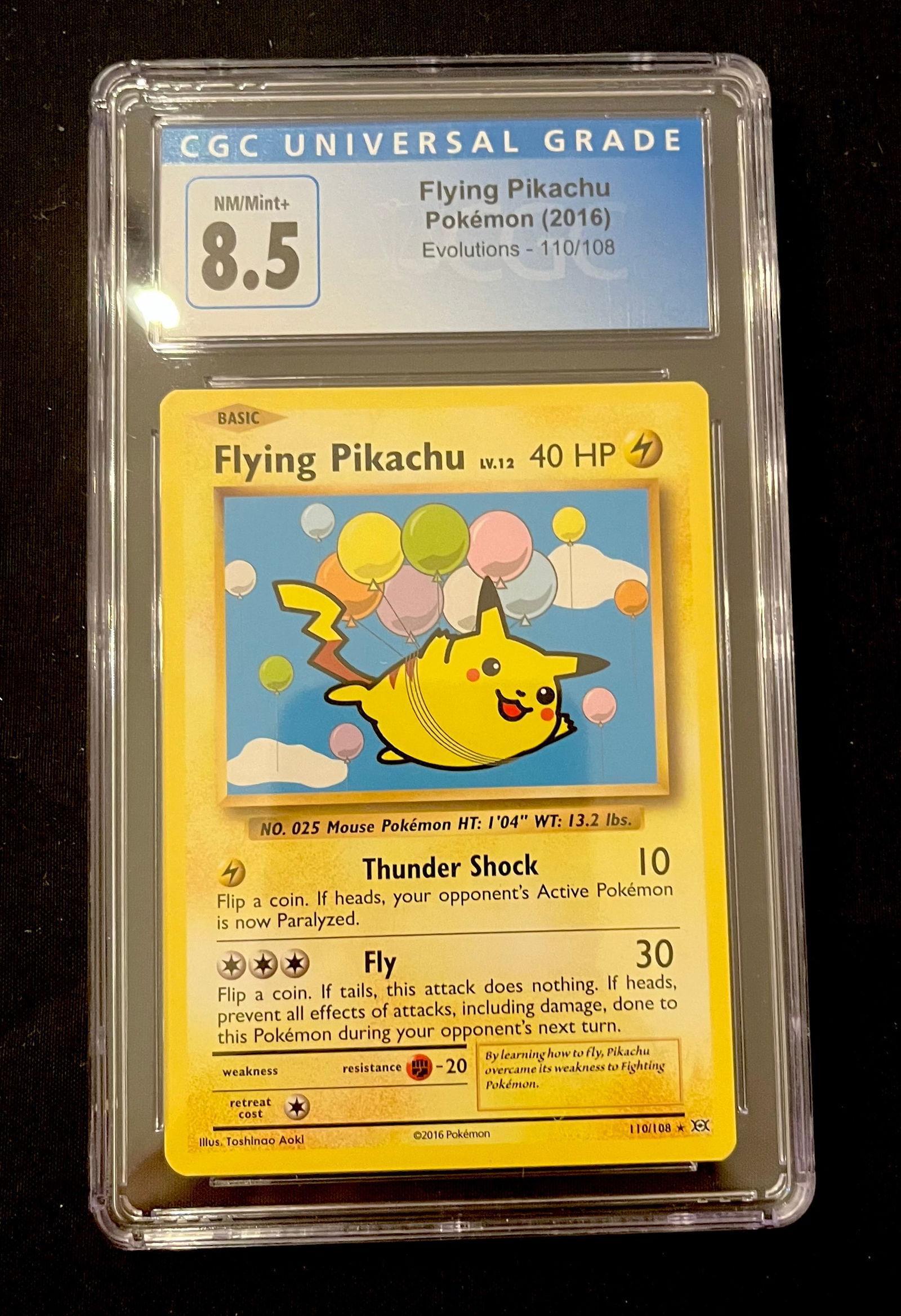 Pokémon Flying Pikachu (2016) Graded 8.5 Near Mint by CGC (1 of 3)