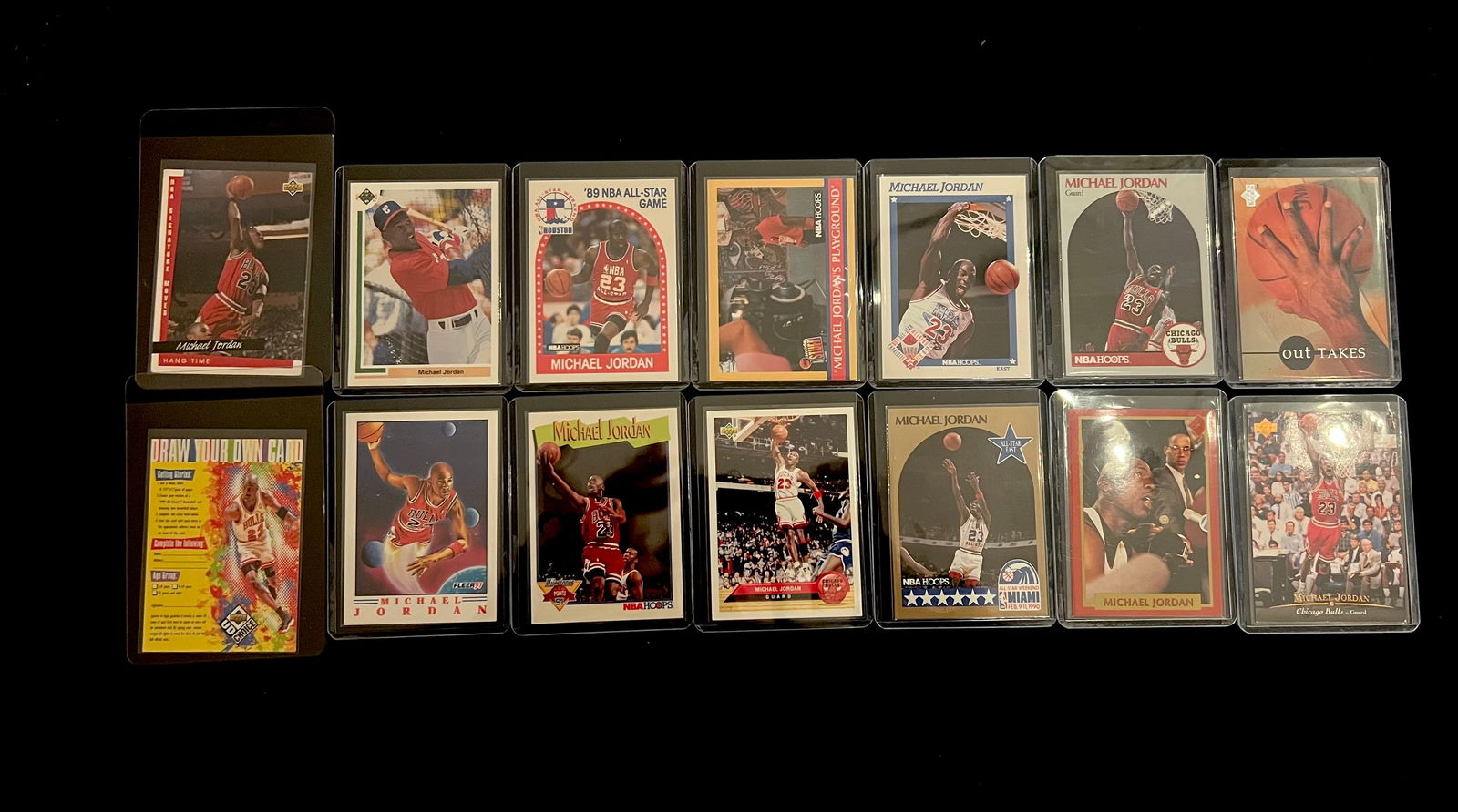 Michael Jordan Mixed Lot of Basketball Cards. Including Upper Deck Baseball Card Rookie. (1 of 3)