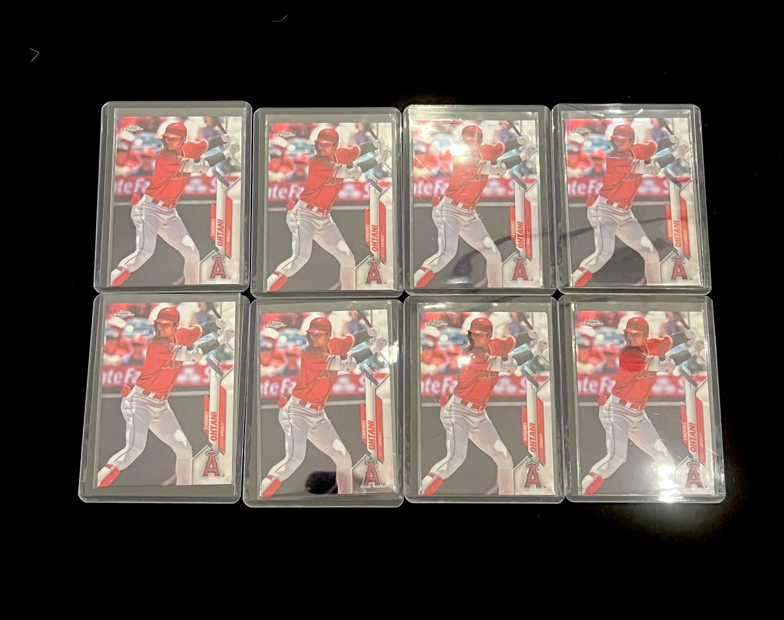 Shohei Ohtani Lot of (8) Cards from 2020 Topps Chrome Baseball Cards. (1 of 3)
