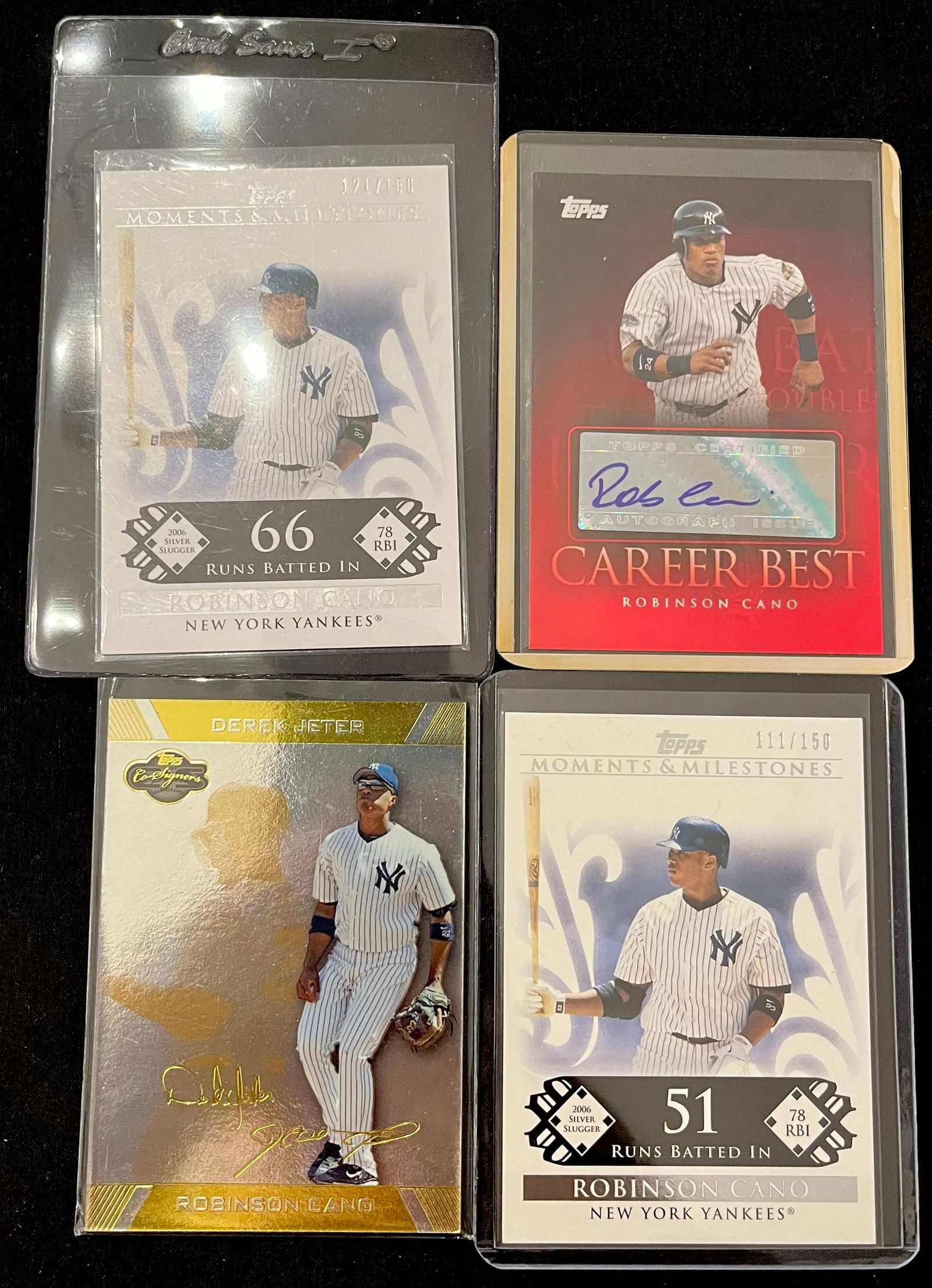 Robinson Cano (4) Insert Cards Including Autograph and Serial Numbered  #'d /125 - #'d /150 - #'d (1 of 3)