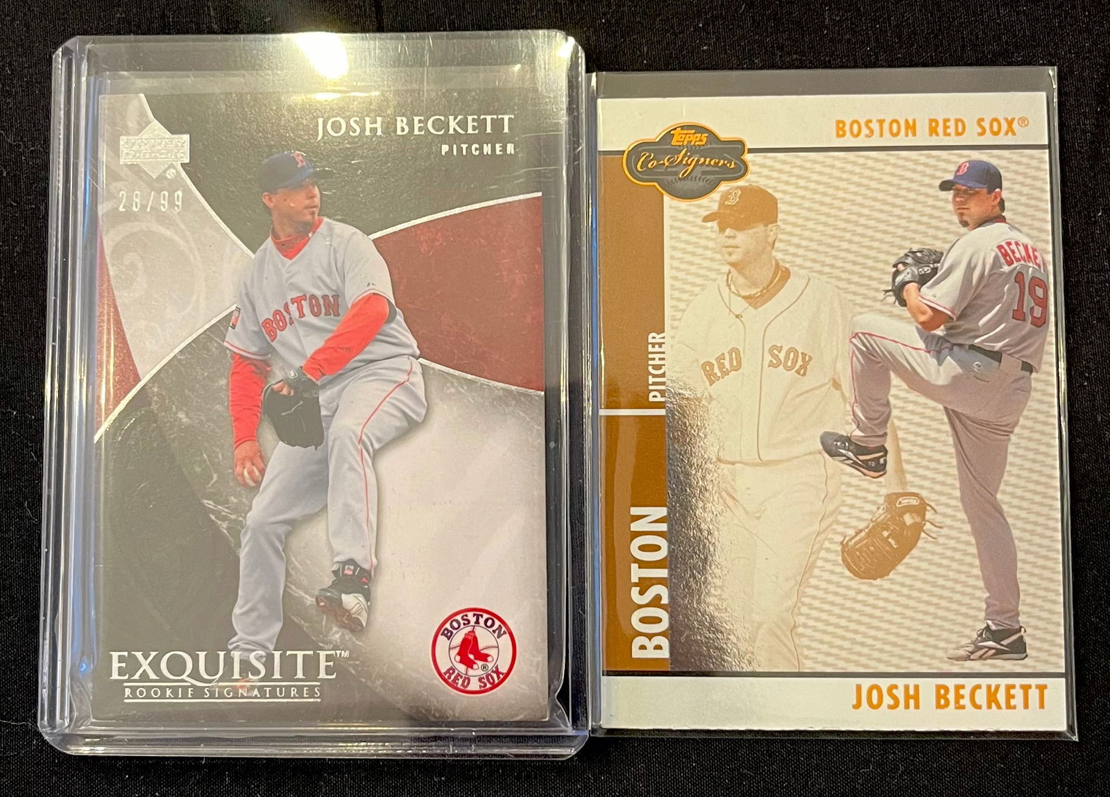 Josh Beckett (2) Insert Cards Short Print Serial Numbered #'d /99 - #'d /300 (1 of 3)