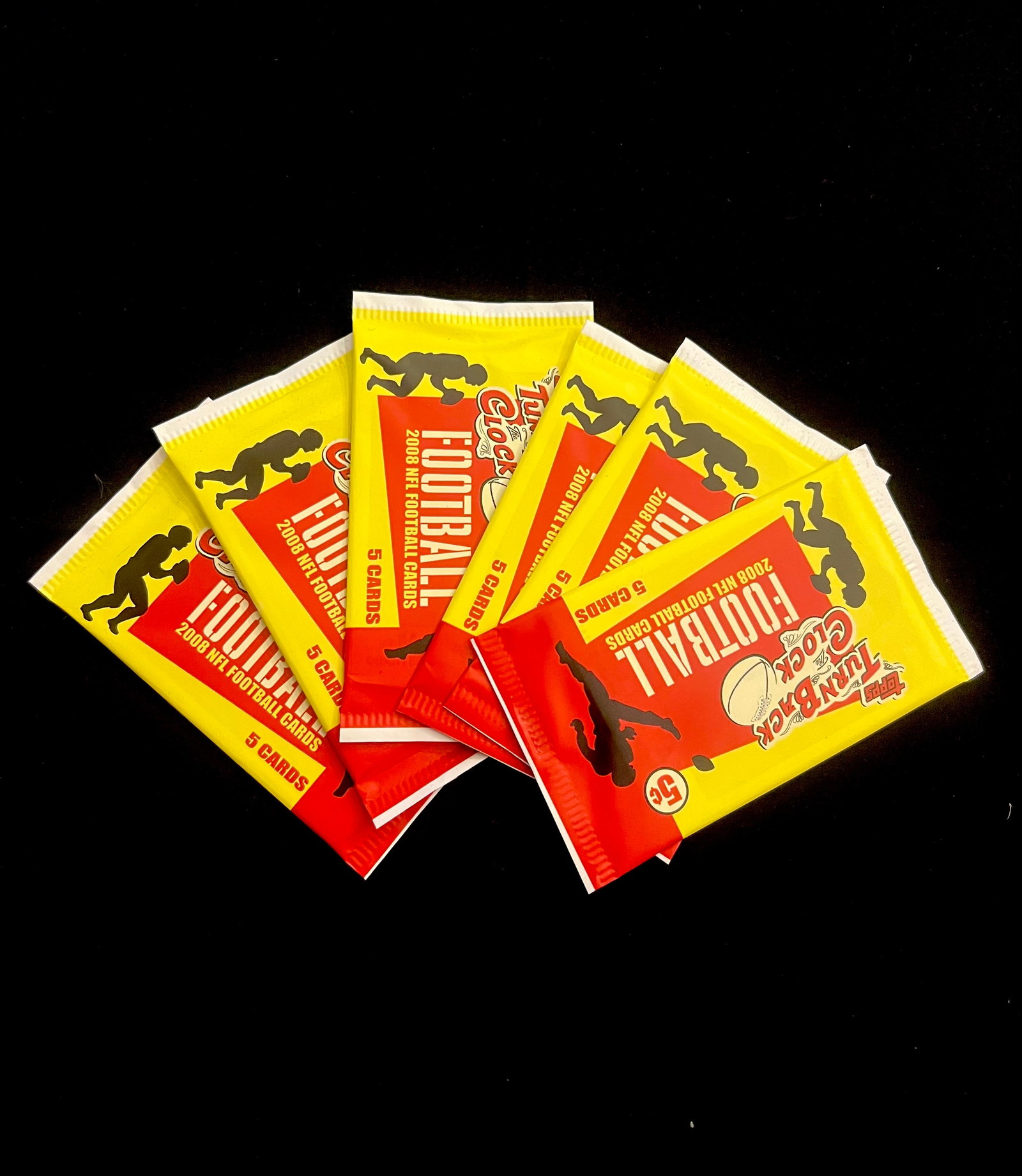 2008 Topps Turn Back the Clock NFL Football Sealed (6) Packs: Item: 2008 Topps Turn Back the Clock NFL Football Sealed (6) Packs Please look at the pictures carefully to determine what you believe the condition of this collectible is. We are not professional aut