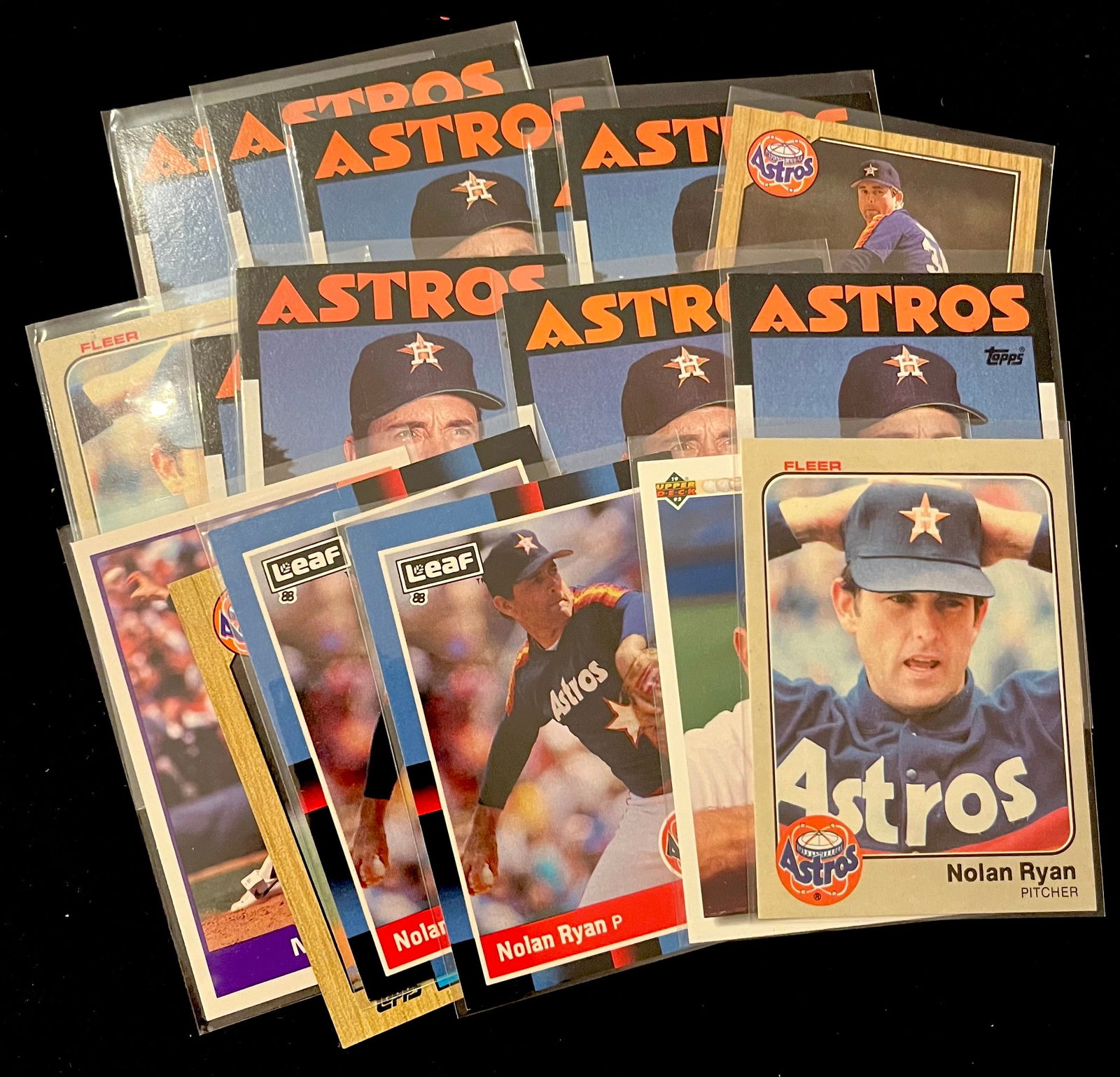 Nolan Ryan Baseball Card Lot. HOF / 8 x All-Star / World Series Champion / 5,714 Career Strike Outs (1 of 2)