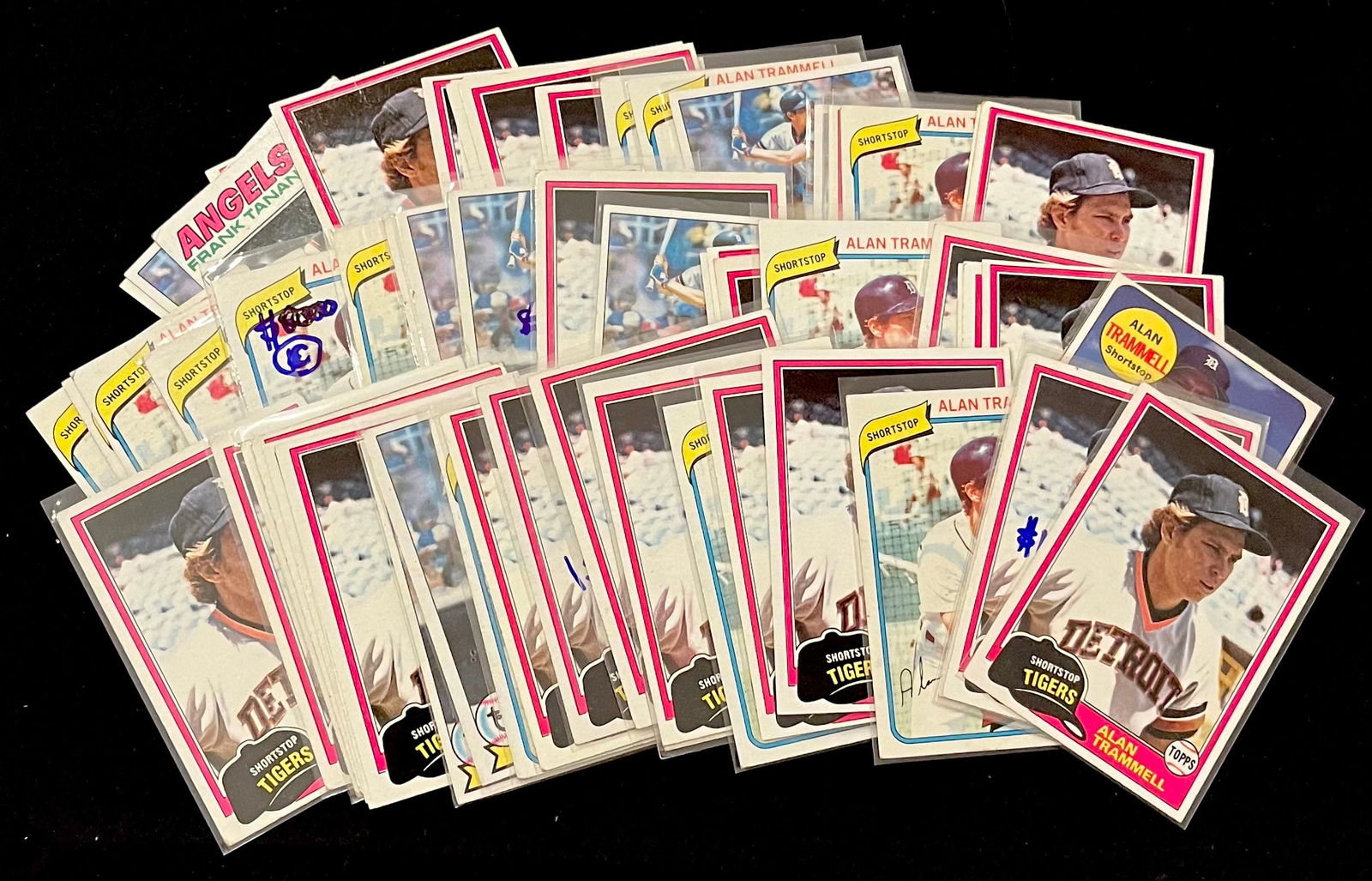 Alan Trammell Vintage Baseball Card Lot: HOF / 6 x All-Star / World Series Champion / Detroit Tigers (1 of 2)