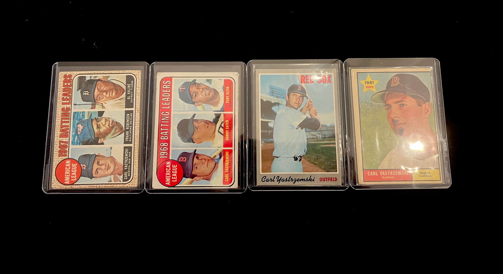 Carl Yastrzemski Vintage Baseball Card Lot: Including Star Rookie (Pen Marks) Also 1968 Topps w/ (1 of 3)