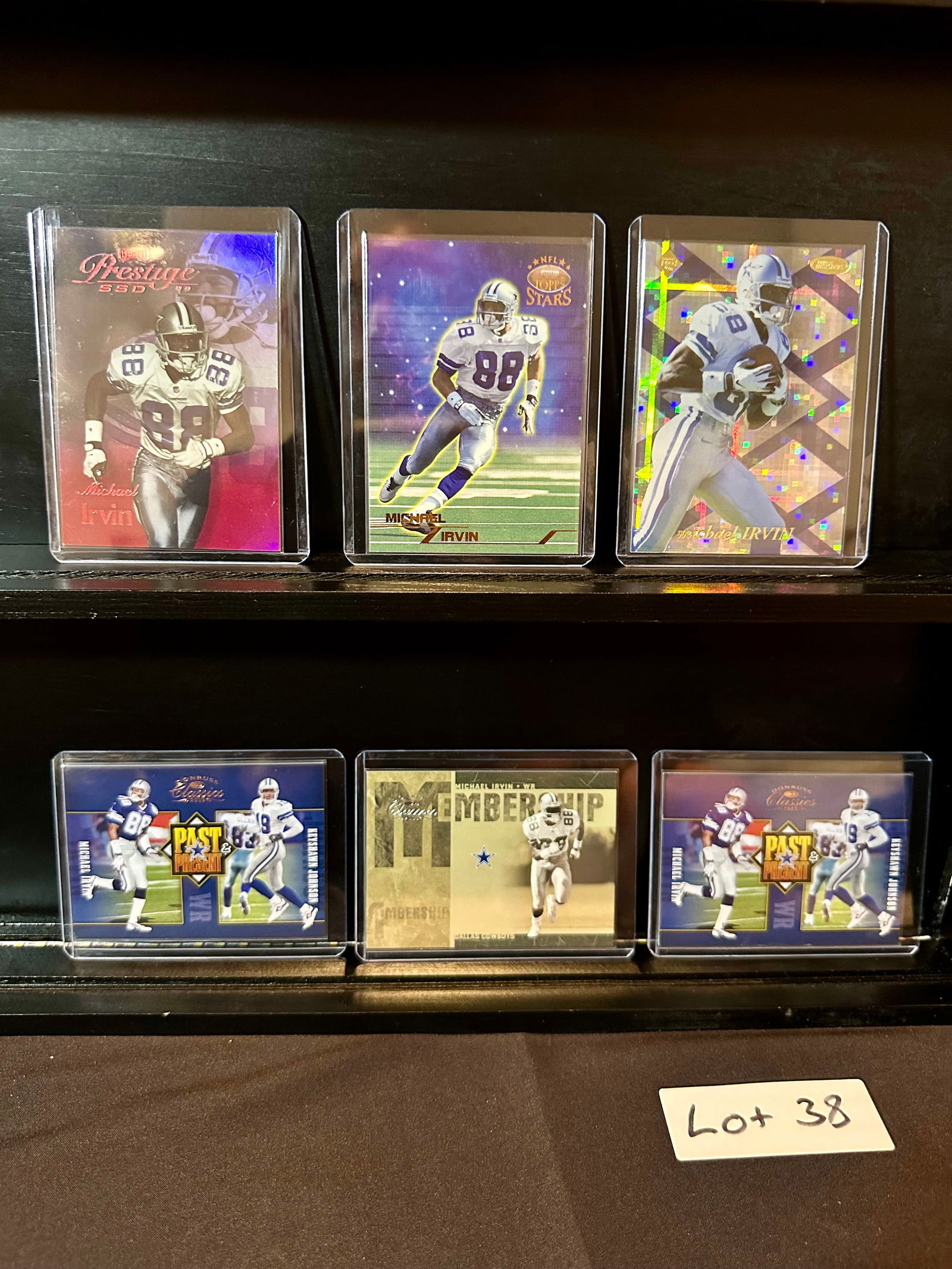 Michael Irvin (6) Football Insert Card and Short Print Lot from 1990s - Dallas Cowboys - Serial (1 of 6)