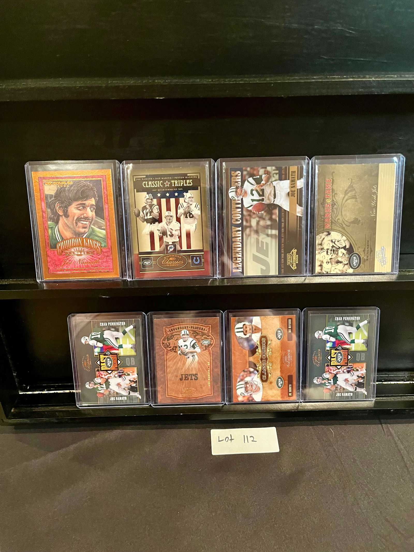 Joe Namath (7) Football Insert Cards and Short Print Lot - Serial Numbered (1 of 6)