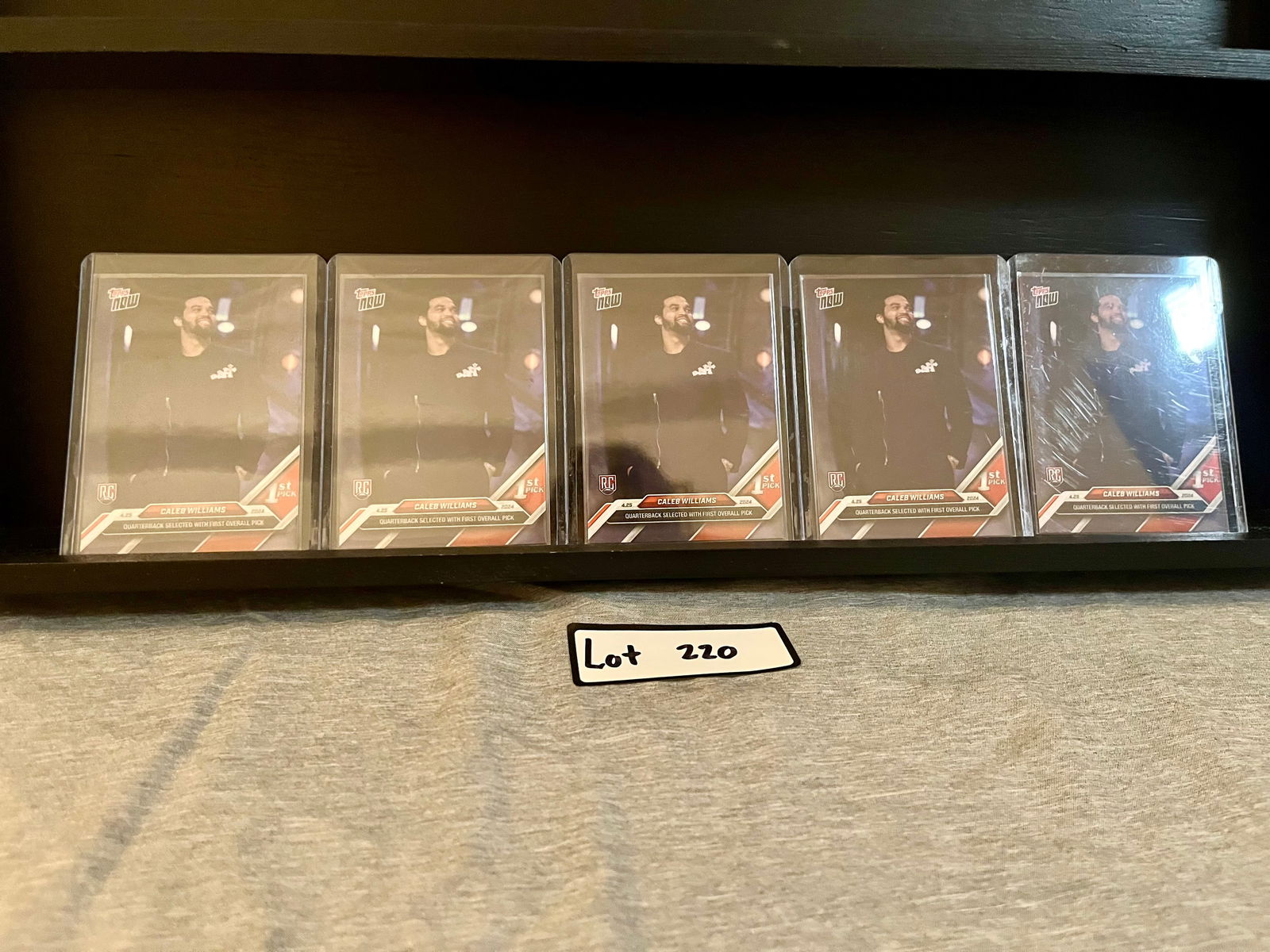 Caleb Williams (5) Topps Now Rookie (RC) Card Lot - 1st Pick (1 of 3)