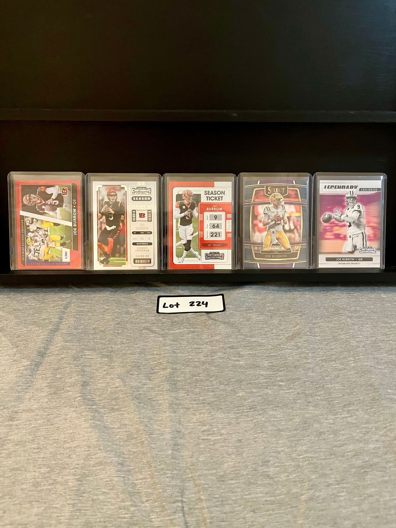 Joe Burrow (5) Football Card Lot (1 of 2)