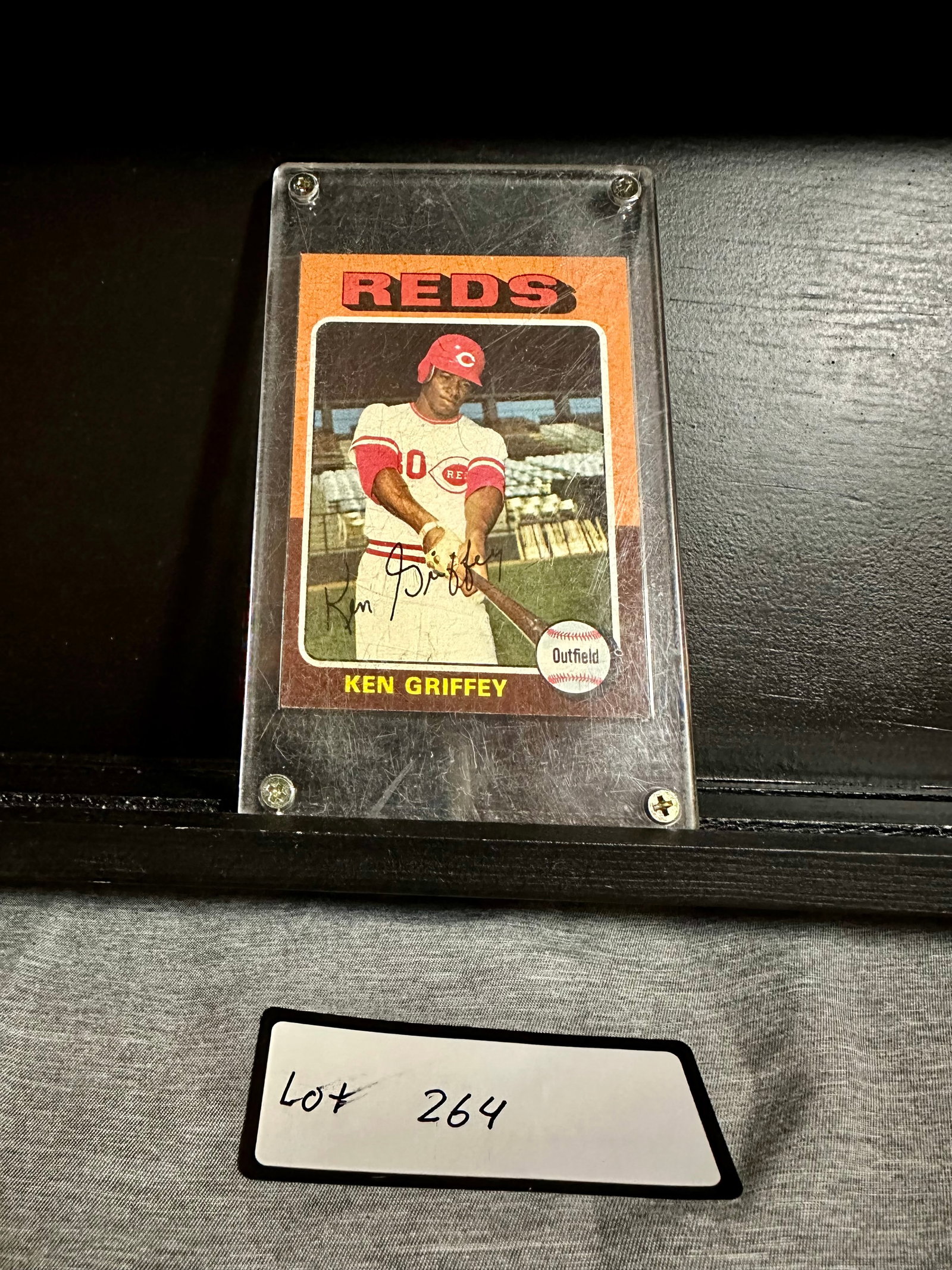 Ken Griffey 1975 Topps Card in Hard Case: Item: Ken Griffey 1975 Topps Card in Hard Case Please look at the pictures carefully to determine what you believe the condition of this collectible is. We are not professional authenticators, and the