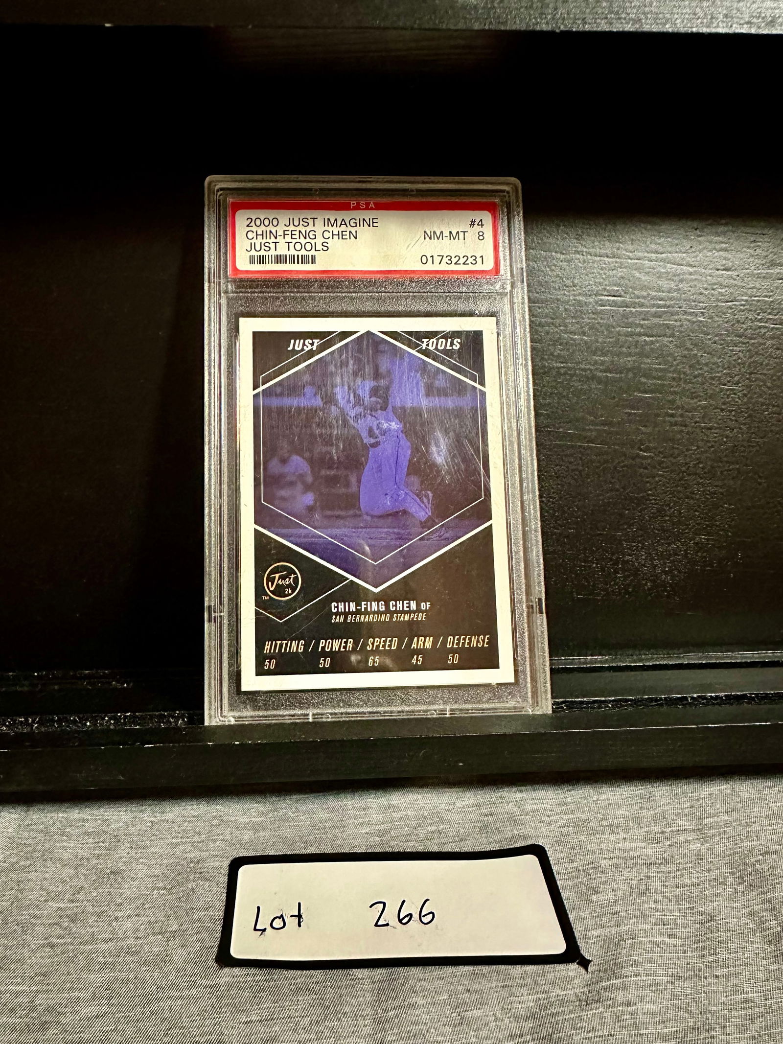 Chin-Feng Chen 2000 Just Imagine Baseball Card Graded PSA 8: Item: Chin-Feng Chen 2000 Just Imagine Baseball Card Graded PSA 8 Please look at the pictures carefully to determine what you believe the condition of this collectible is. We are not professional auth