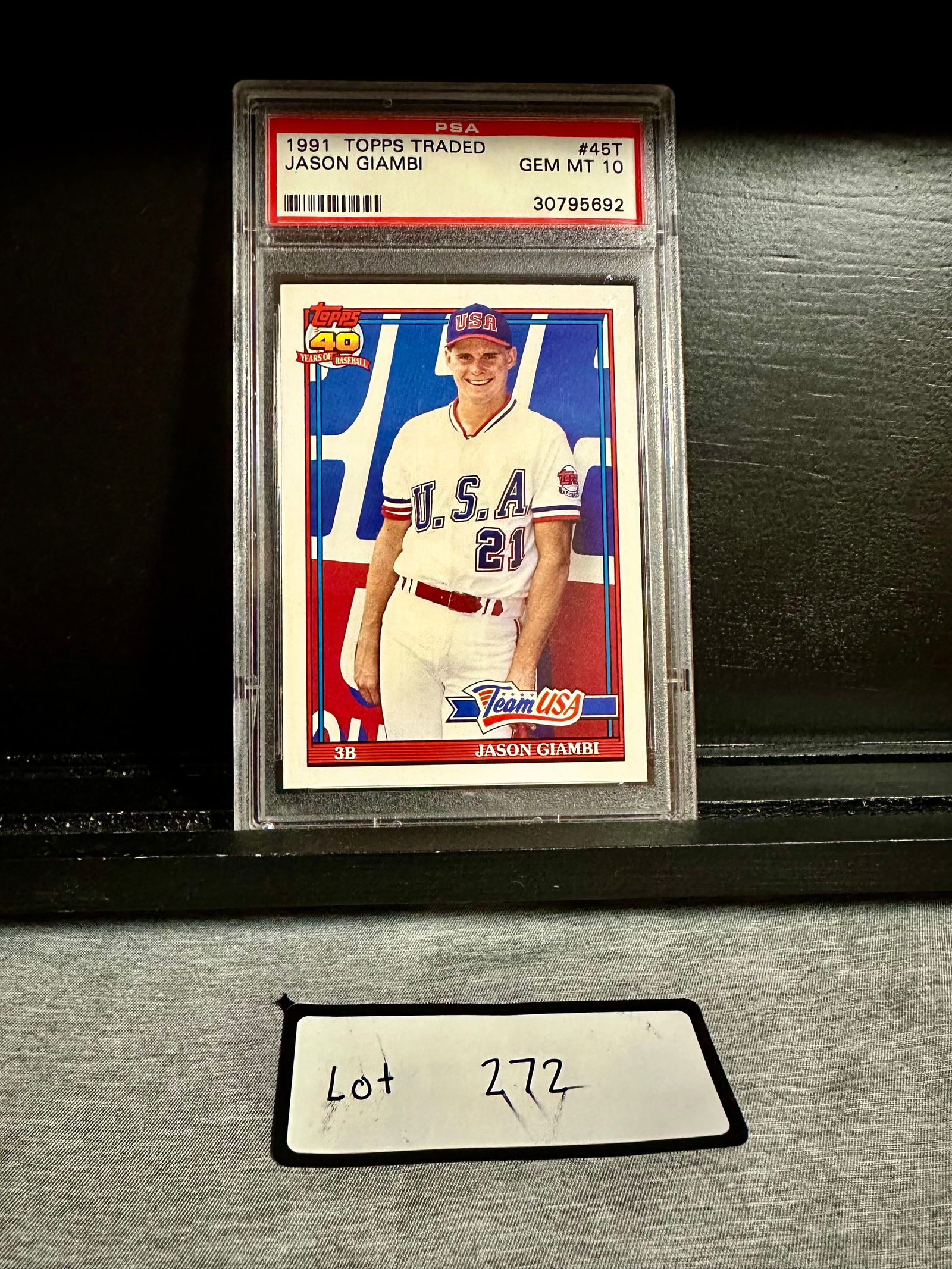 Jason Giambi 1991 Topps Traded Team USA Baseball Graded PSA 10 Gem Mint (1 of 2)