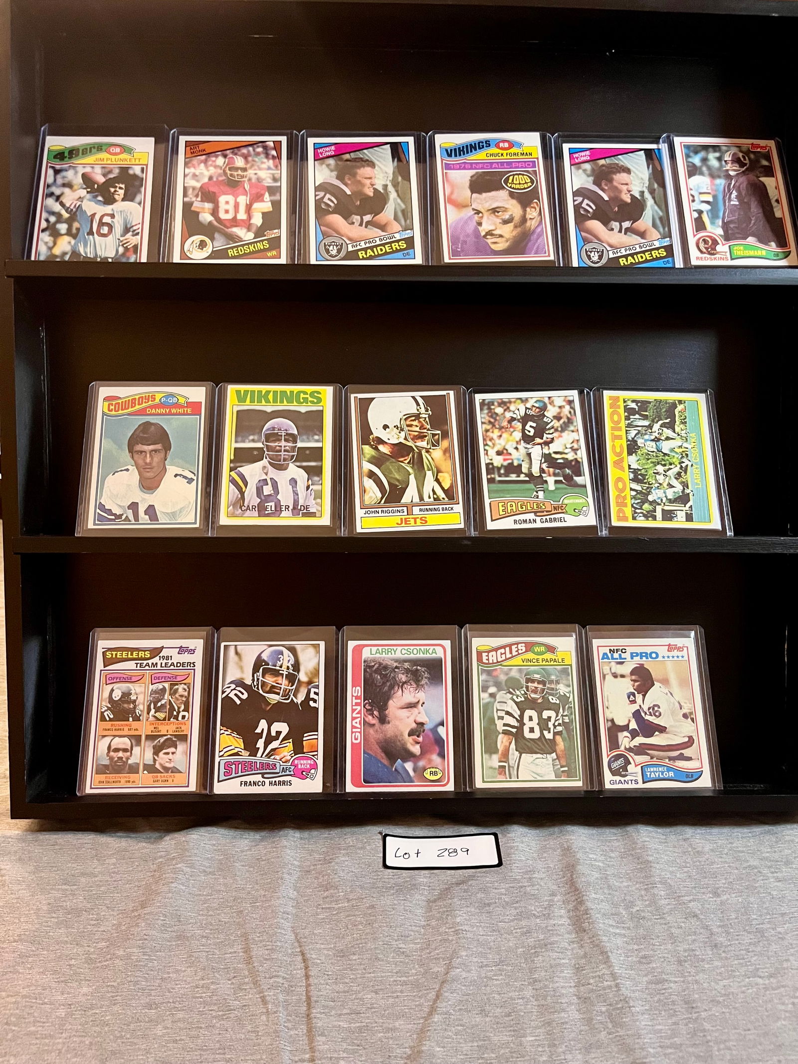 Vintage Football Card Lot of (16) Total Cards Including Lawrence Taylor Rookie Card & More (1 of 2)