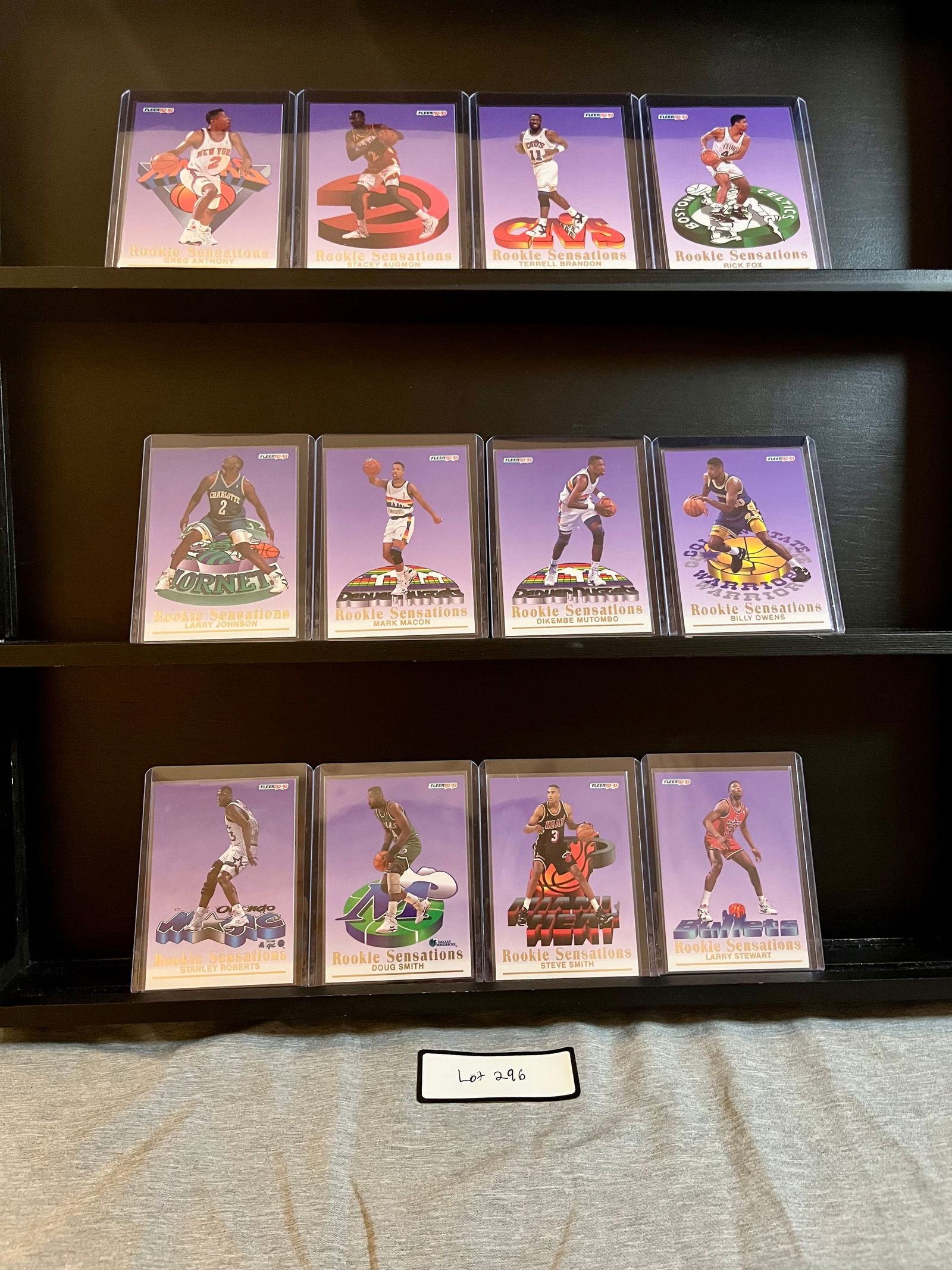 1992-93 Fleer Basketball Card Rookie Sensation Complete Set of (12) Cards Including Dikembe Mutombo (1 of 8)