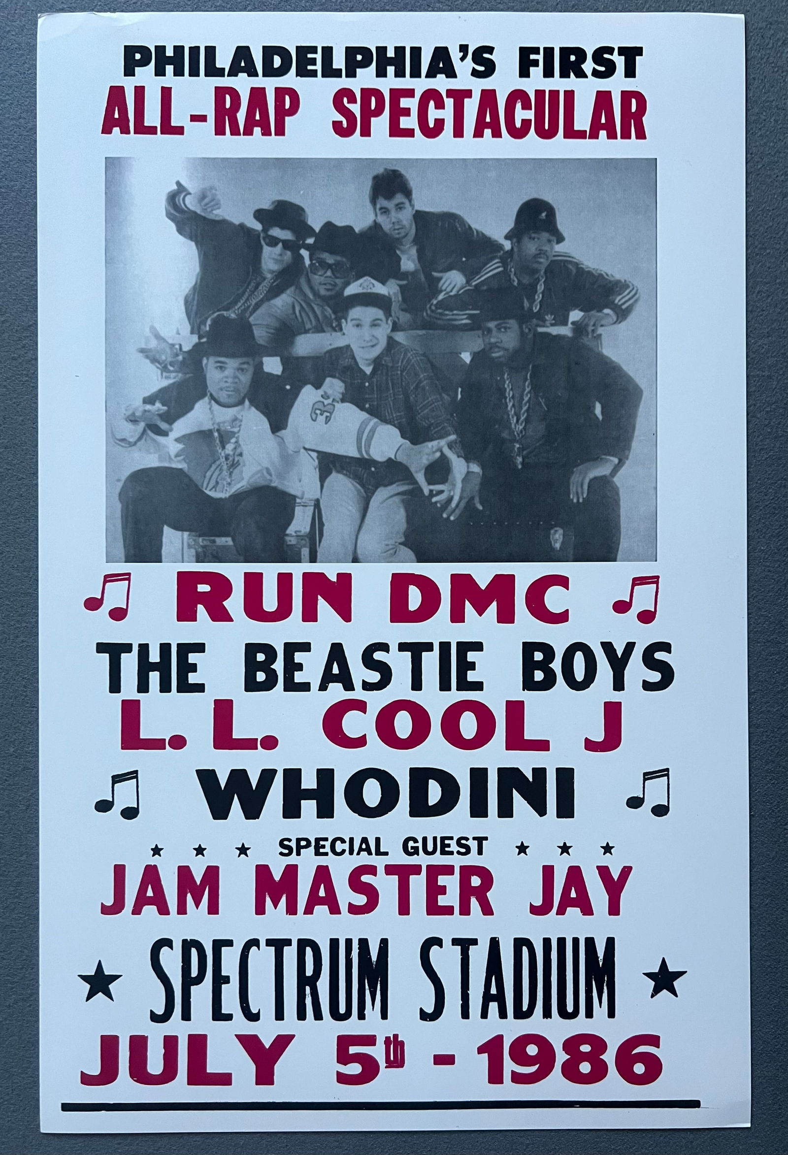 Philadelphia's First All-Rap Spectacular" July 5th, 1986 Run DMC / The Beastie Boys / Whoodini / Jam (1 of 1)