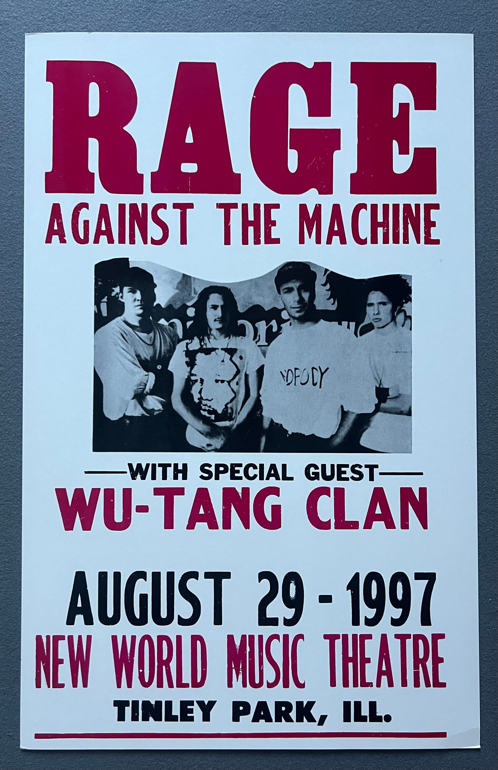 1997 Rage Against The Machine and Wu-Tang Clan Concert Poster - 14" x 22" (1 of 1)