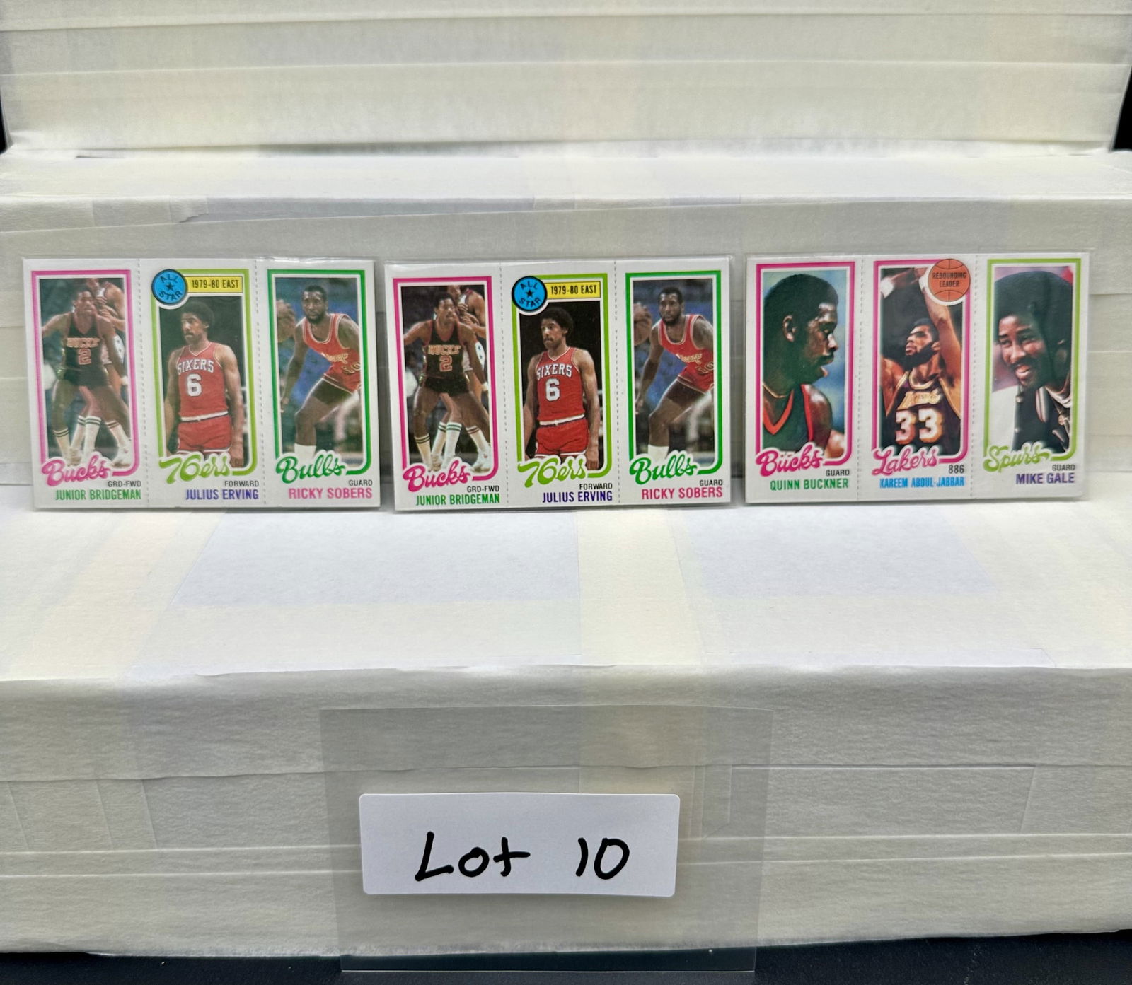 Vintage Basketball Card Lot (3) Cards Total - Kareem Abdul-Jabbar, Julius Erving (1 of 5)