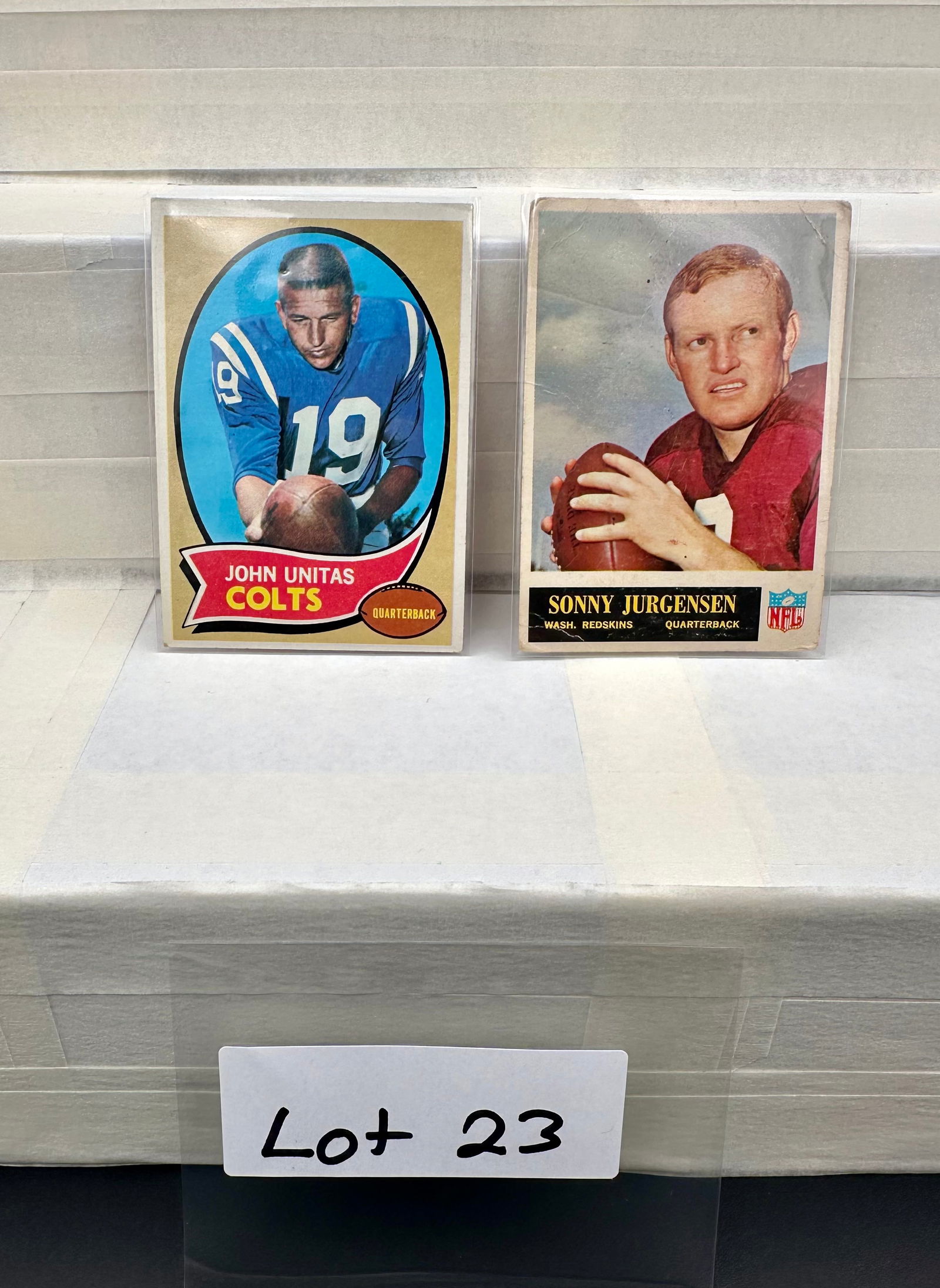 Vintage Football Lot (2) Card Lot John Unitas, Sonny Jergensen (1 of 6)
