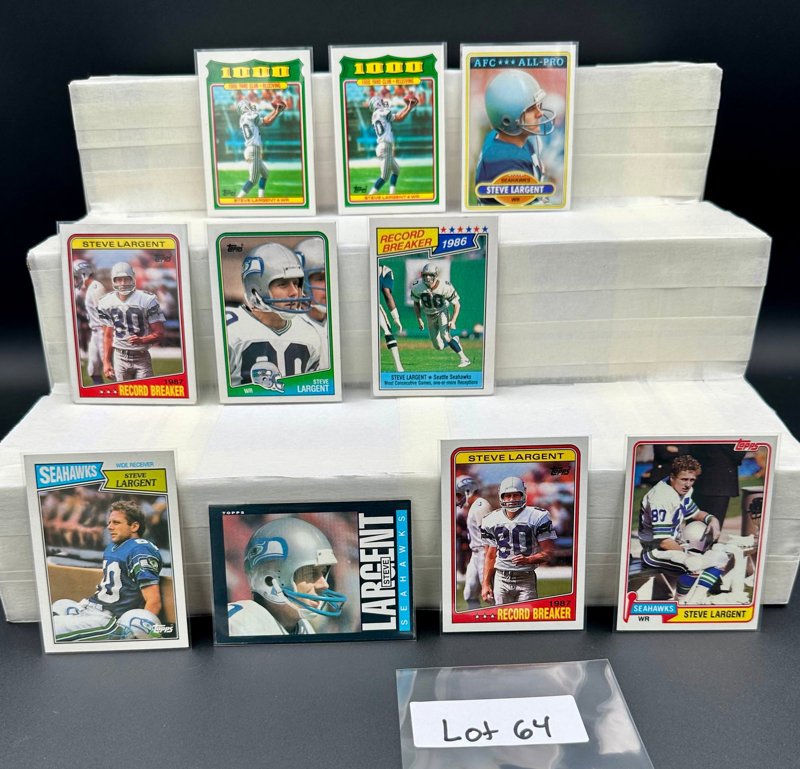 Steve Largent Vintage Football Card Lot (10) Card Total: Item: Steve Largent Vintage Football Card Lot (10) Card Total Please look at the pictures carefully to determine what you believe the condition of this collectible is. We are not professional authenti