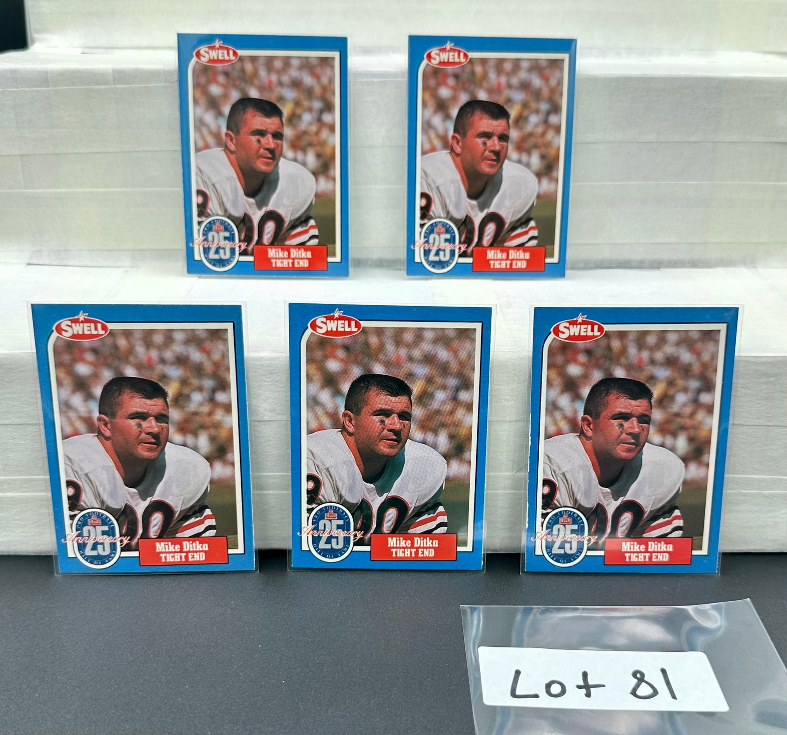Mike Ditka Vintage Football Card Lot (5) Card Total (1 of 5)