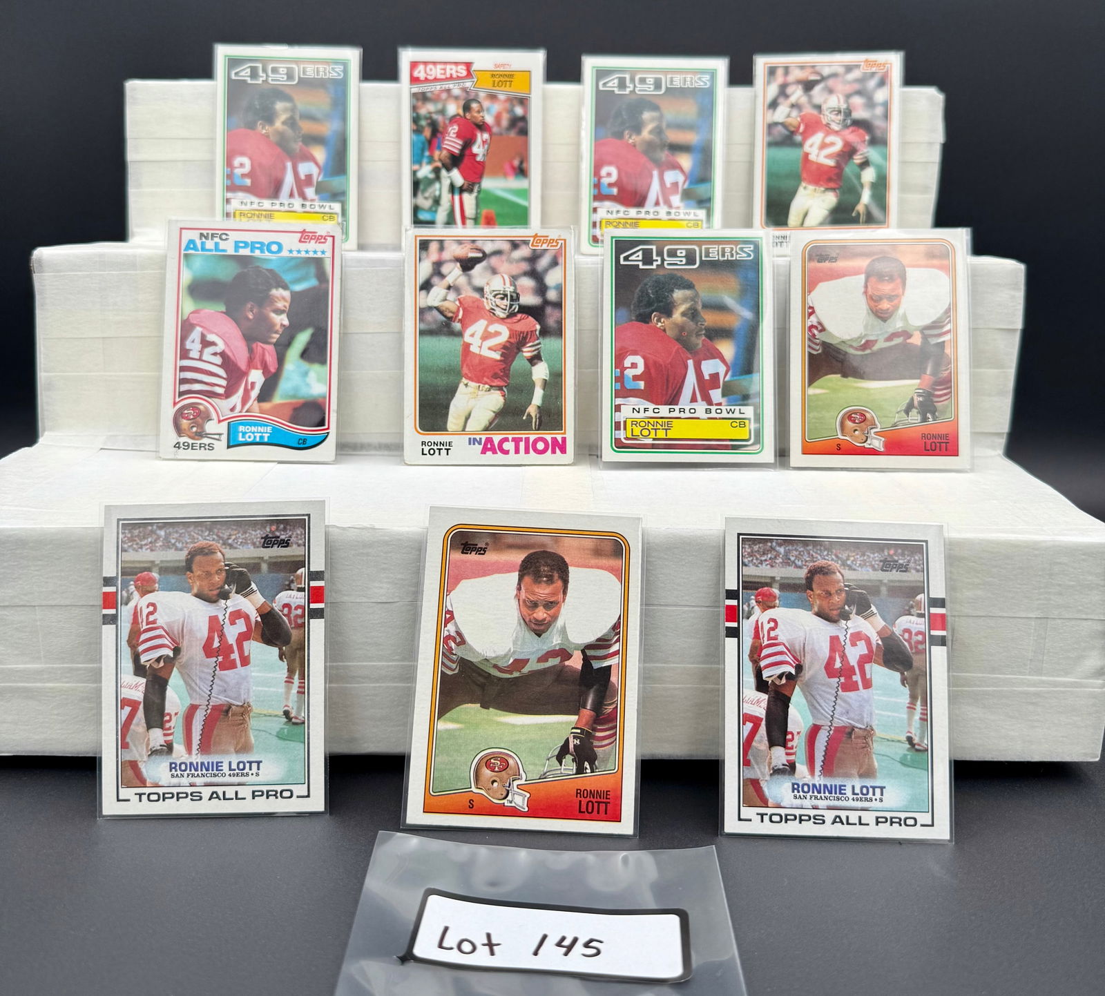 Ronnie Lott Vintage Football Card Lot (11) Card Total - Rookie Included (1 of 5)