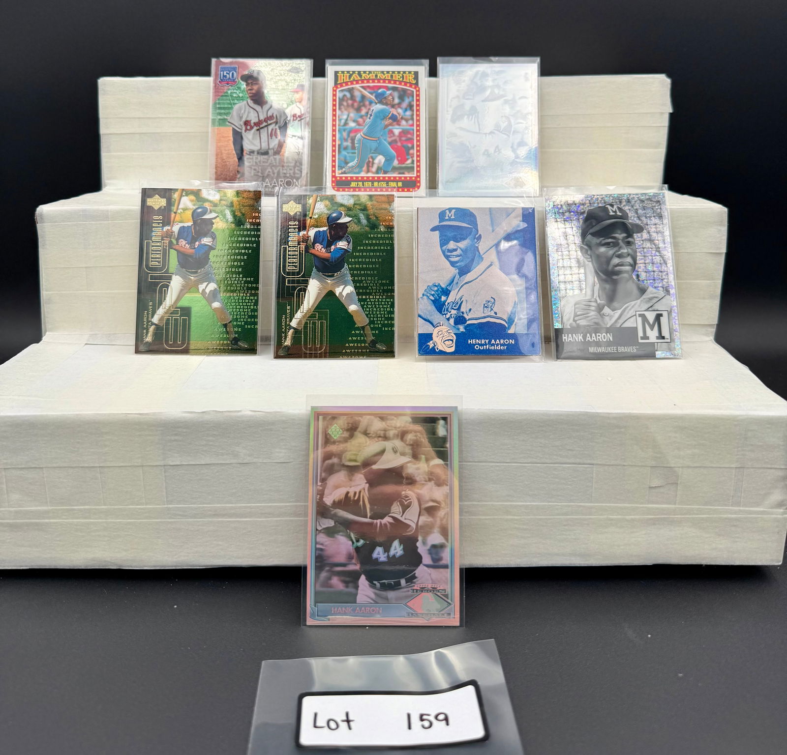 Hank Aaron Vintage and Modern Insert Card Lot (8) Card Total (1 of 5)