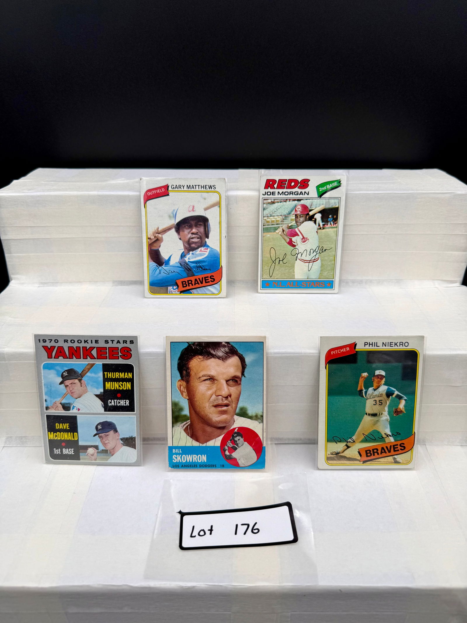 Vintage Baseball Card Lot (5) Card Total Including Thurman Munson Rookie Card (1 of 3)