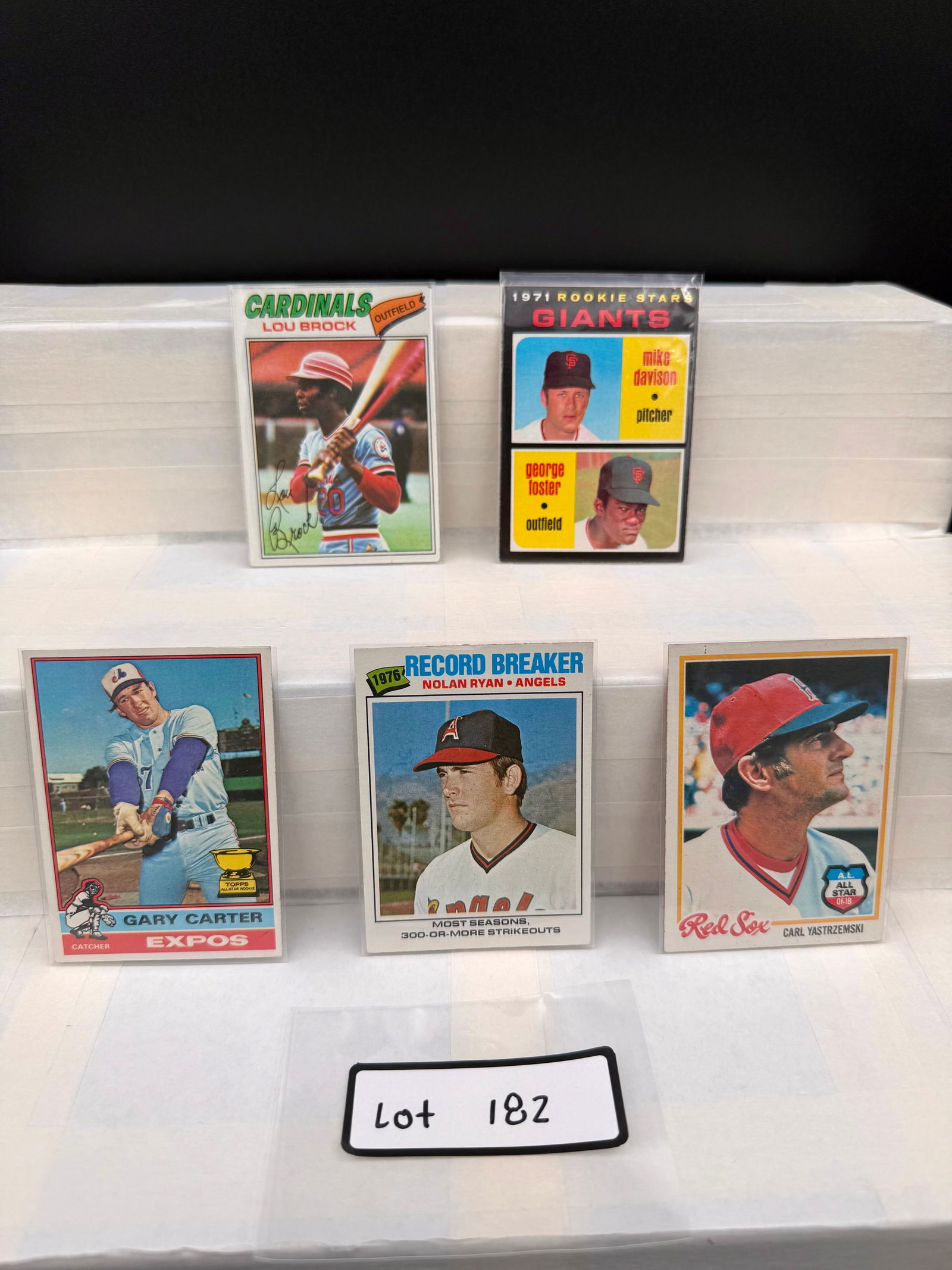 Vintage Baseball Card Lot (5) Card Total Including Gary Carter Rookie Card (1 of 2)