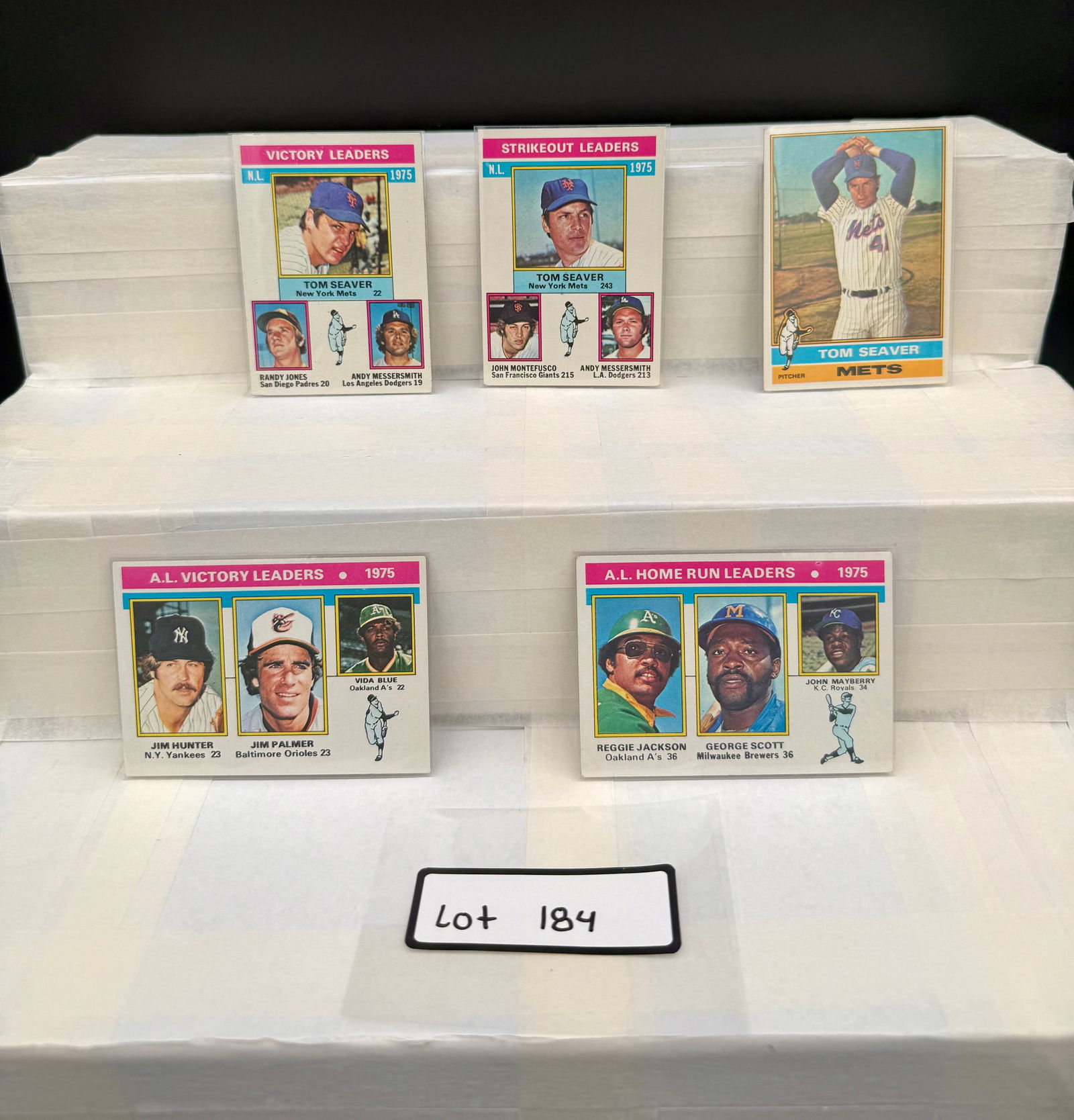 Vintage Baseball Card Lot (5) Card Total Including Tom Seaver, Reggie Jackson, Jim Palmer (1 of 3)