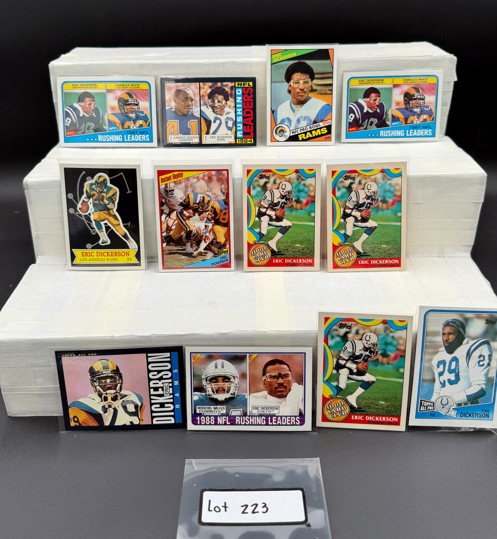 Eric Dickerson Vintage Football Card Lot (12) Card Total - Rookie Included (1 of 4)