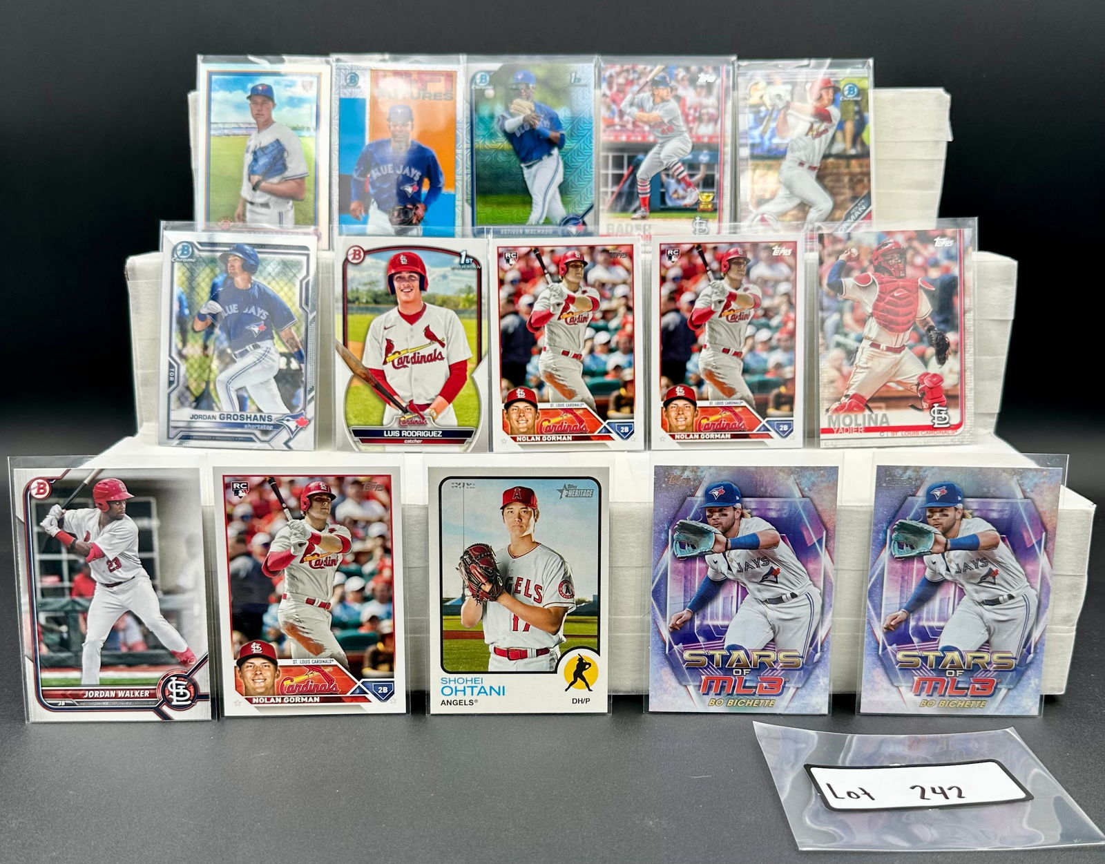 Modern Baseball Card Lot (15) Cards Total - Rookies, Prizms, Inserts - Shohei Ohtani (1 of 4)