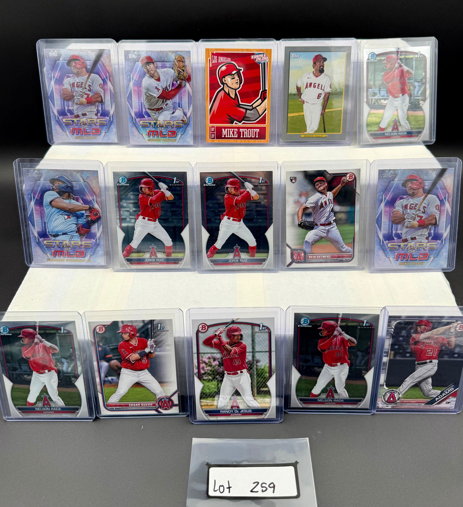Modern Baseball Card Lot (15) Cards Total - Rookies, Prizms, Inserts - Shohei Ohtani, Mike Trout (1 of 4)