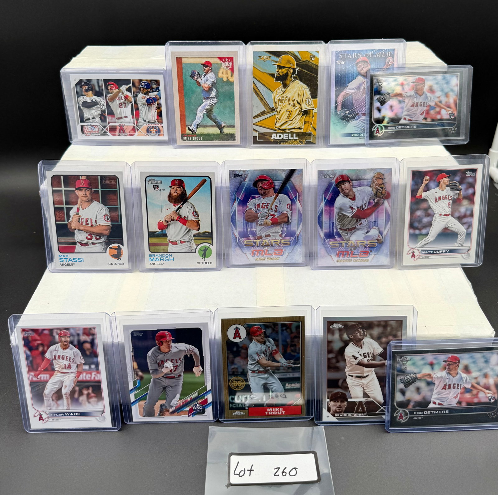 Modern Baseball Card Lot (15) Cards Total - Rookies, Prizms, Inserts - Shohei Ohtani, Mike Trout: Item: Modern Baseball Card Lot (15) Cards Total - Rookies, Prizms, Inserts - Shohei Ohtani, Mike Trout Please look at the pictures carefully to determine what you believe the condition of this collect