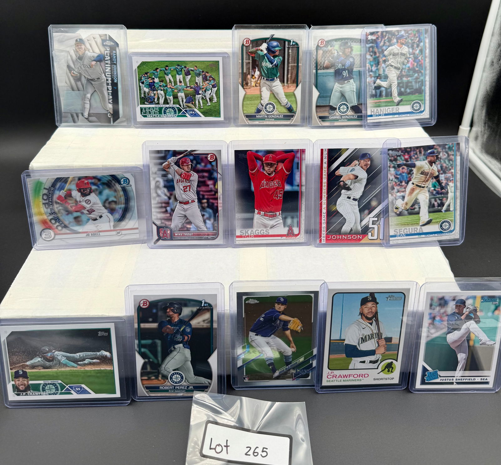 Modern Baseball Card Lot (15) Cards Total - Rookies, Prizms, Inserts - Mike Trout (1 of 4)