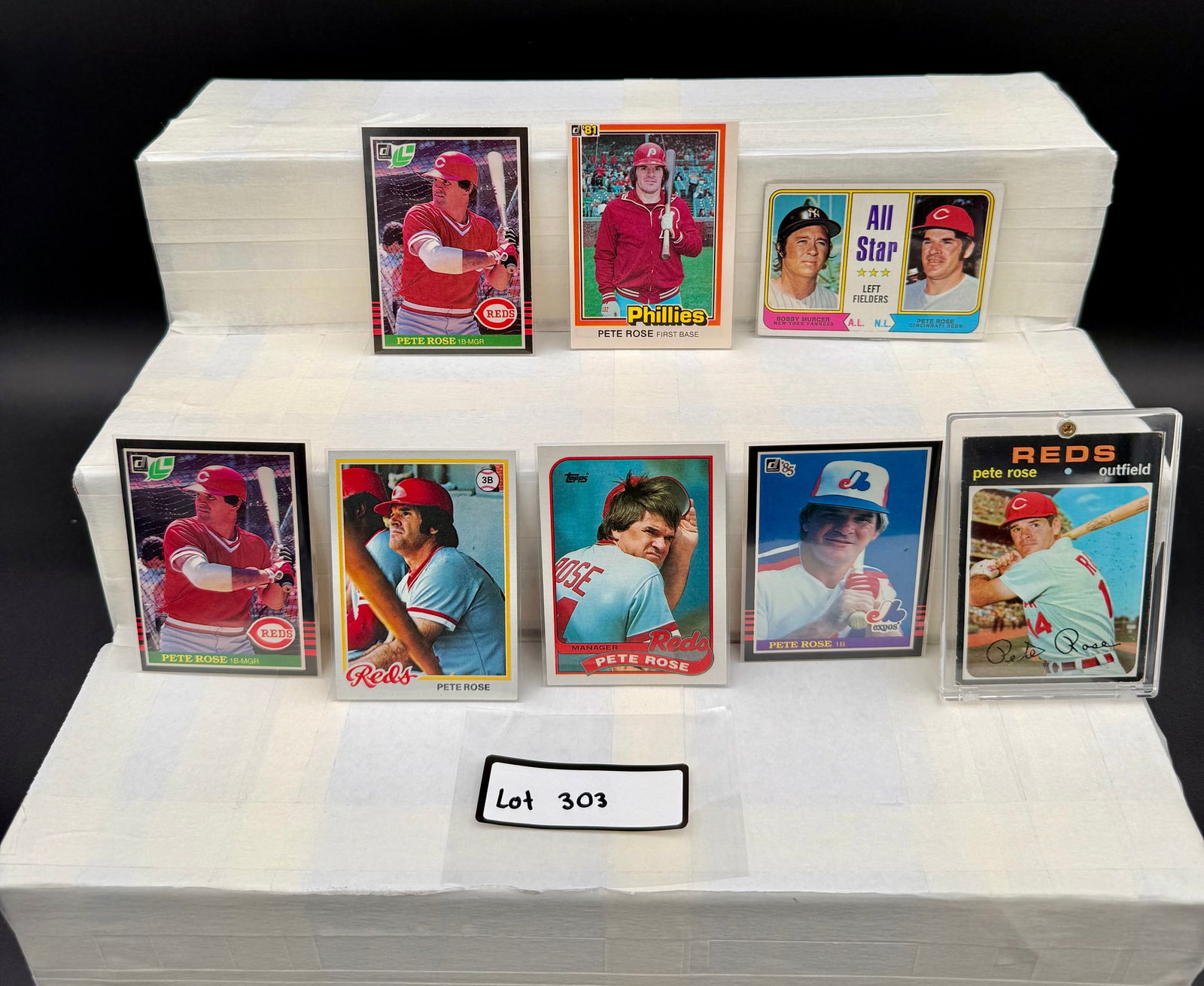 Pete Rose Vintage Baseball Card Lot (8) Card Total (1 of 5)